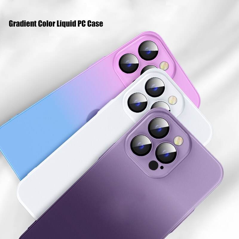 iPhone 14 Series Frosted Matte Gradient Back Case