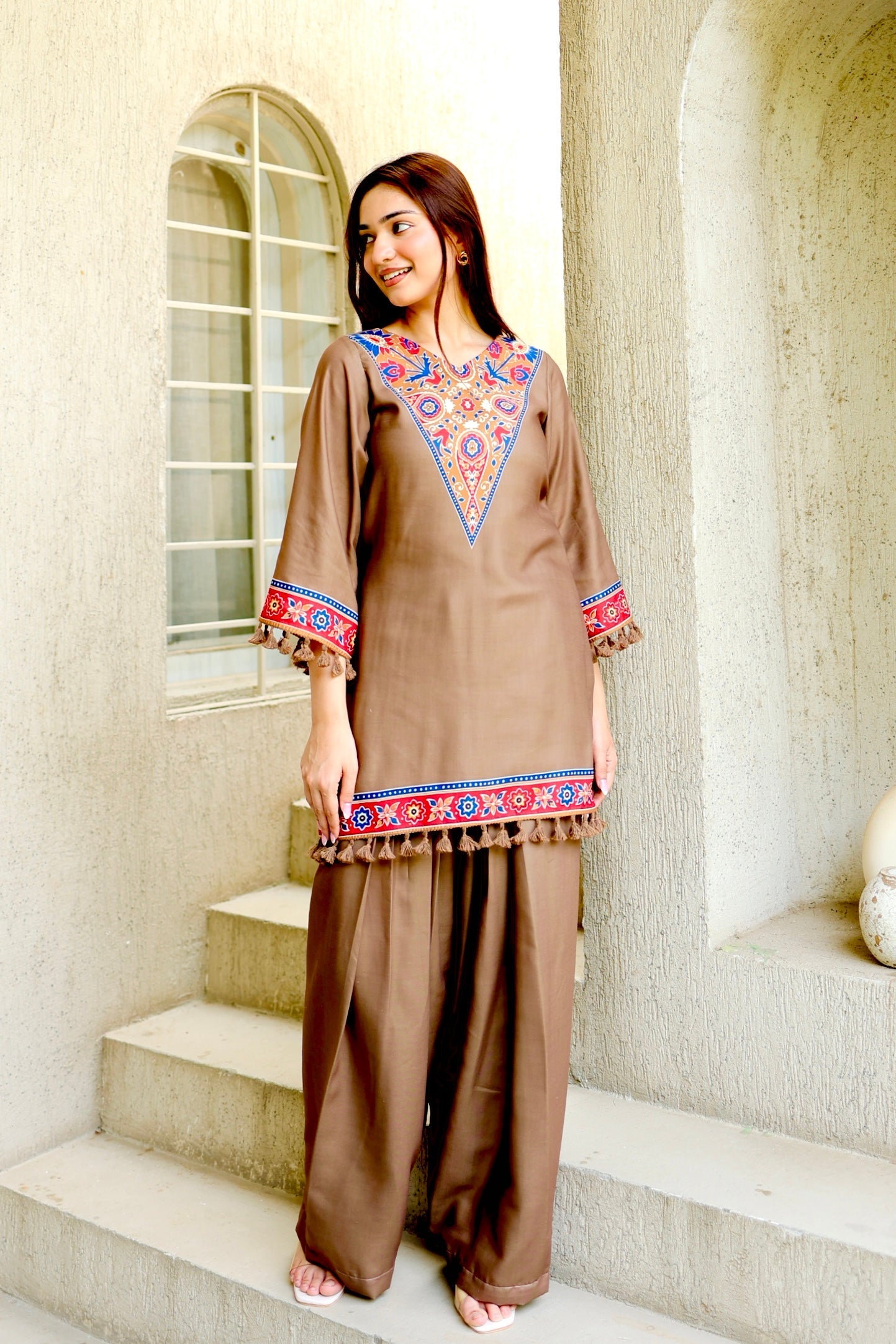 Brown Noor Kurta Set
