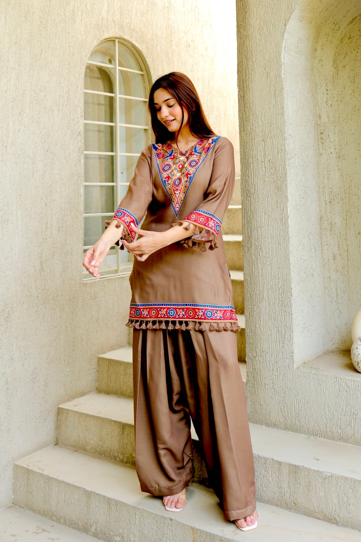 Brown Noor Kurta Set