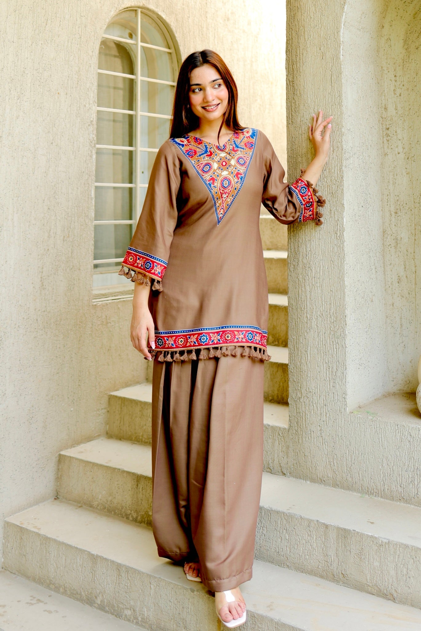 Brown Noor Kurta Set