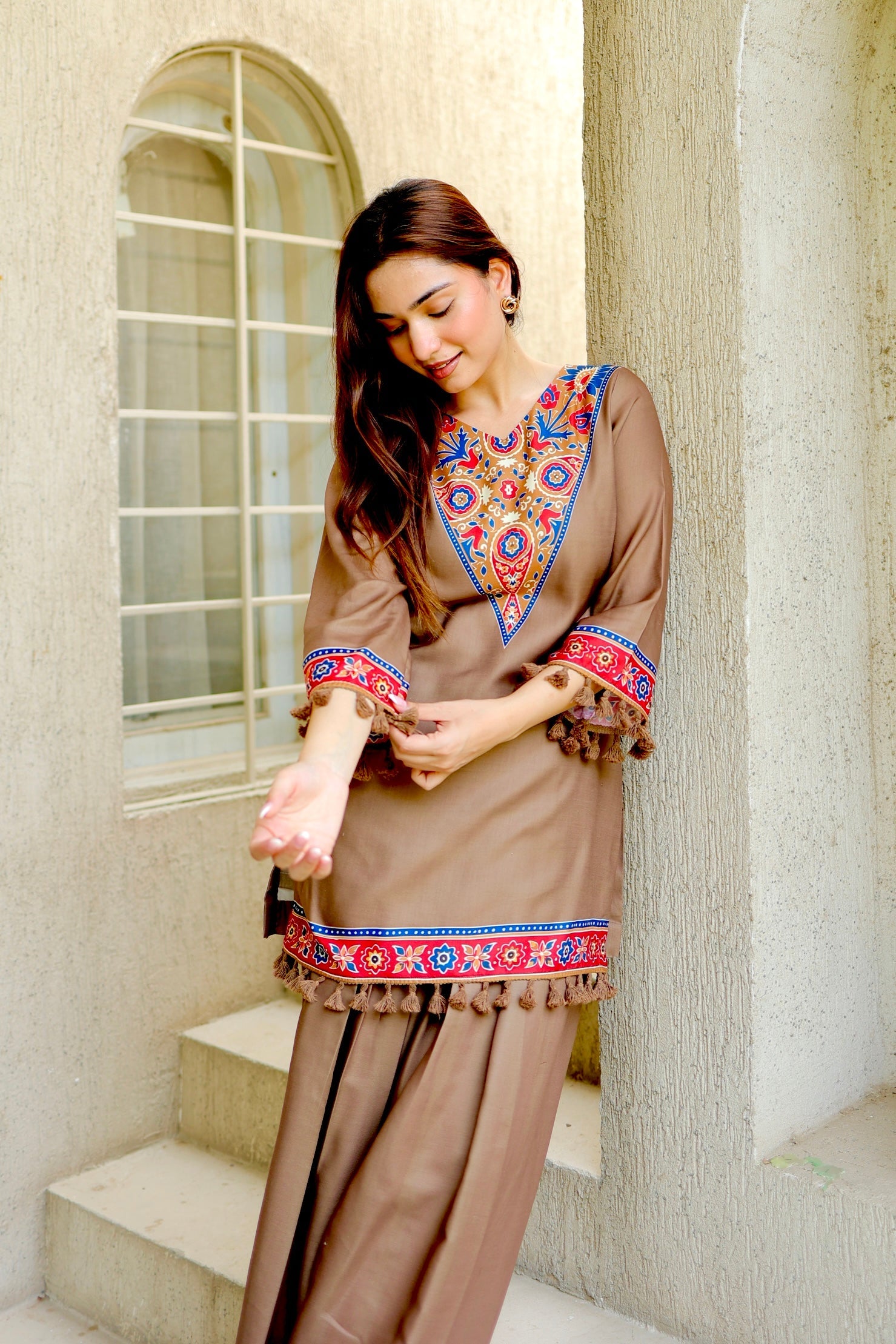 Brown Noor Kurta Set