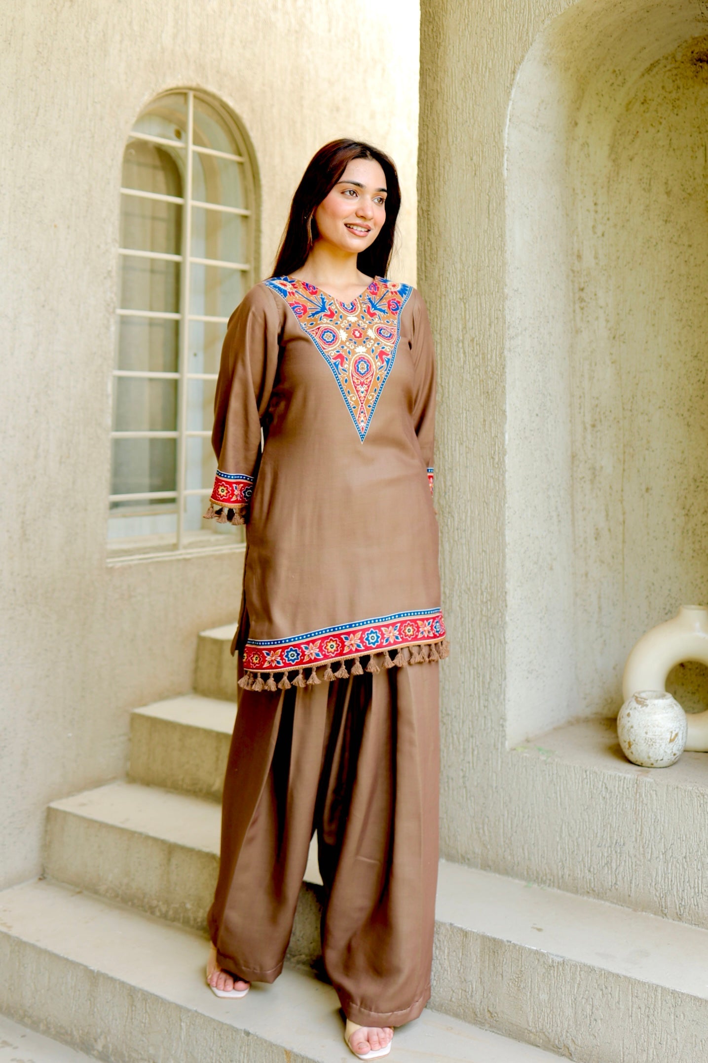 Brown Noor Kurta Set