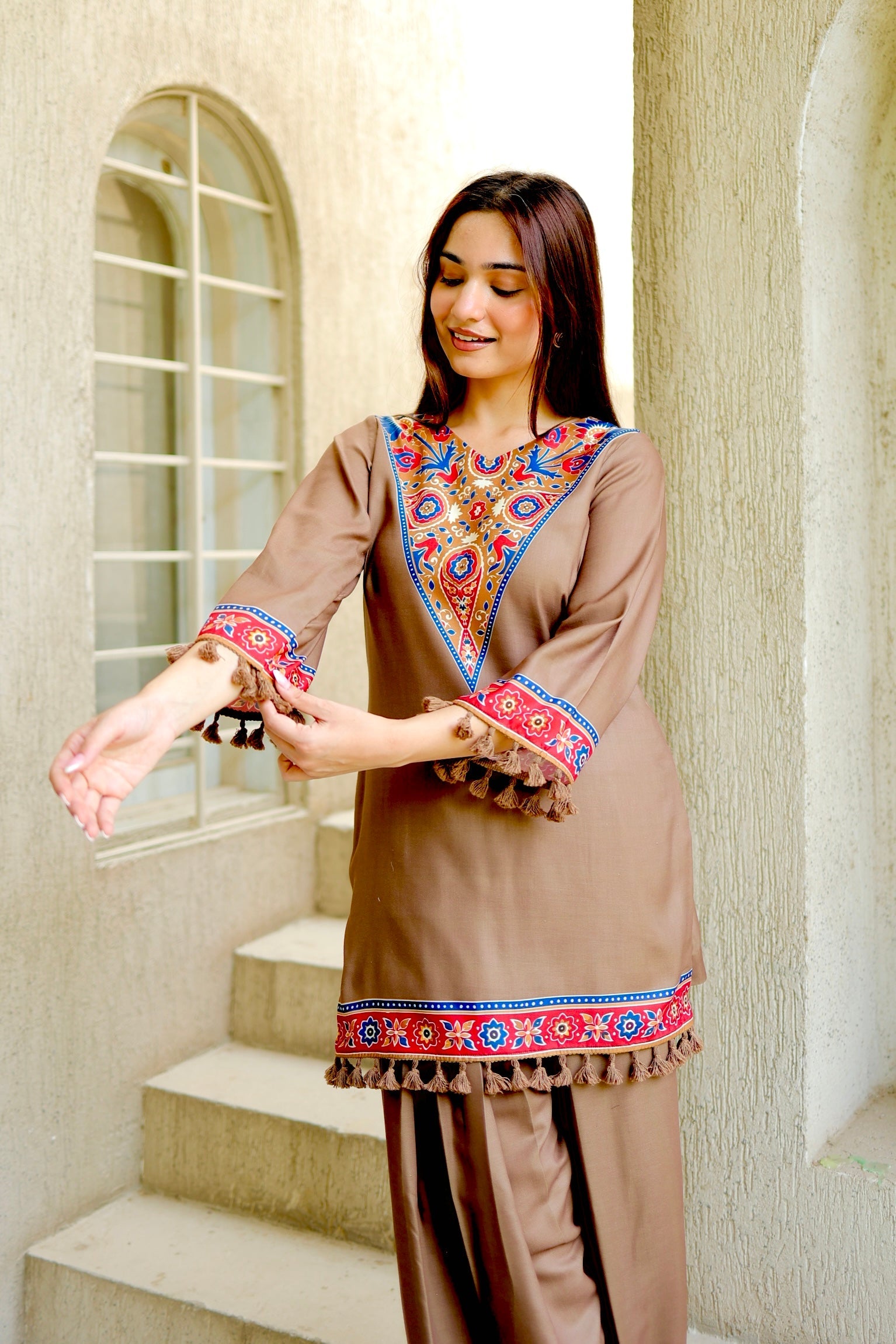 Brown Noor Kurta Set