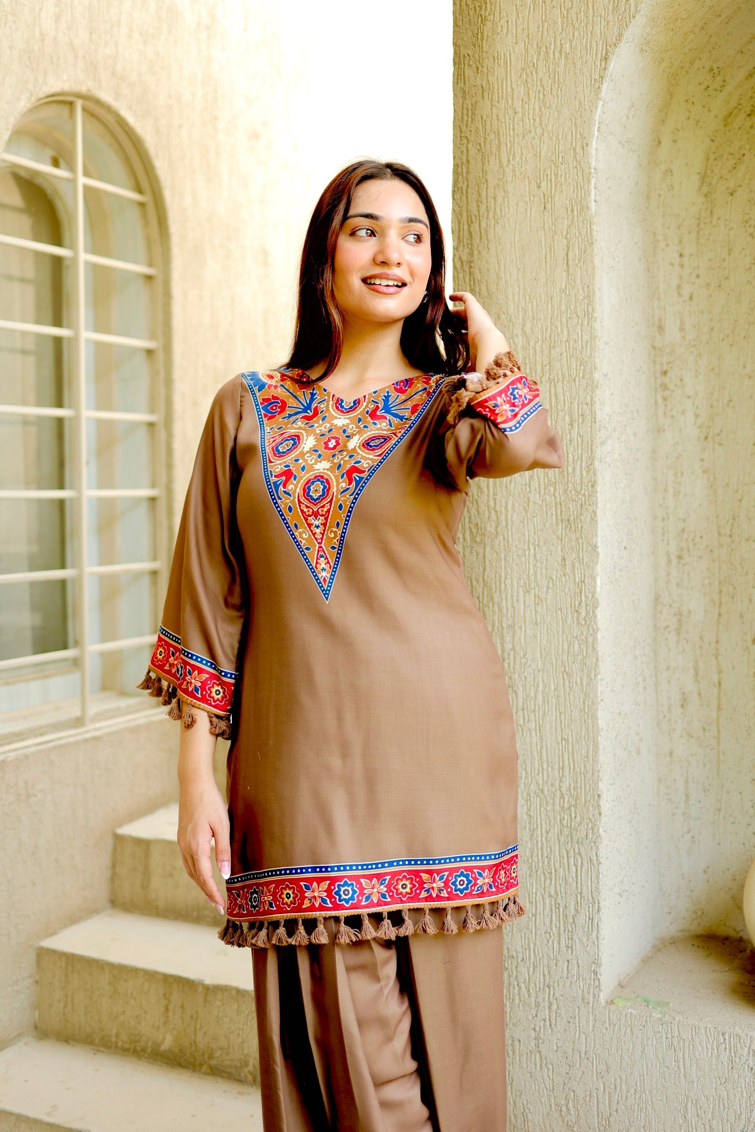 Brown Noor Kurta Set