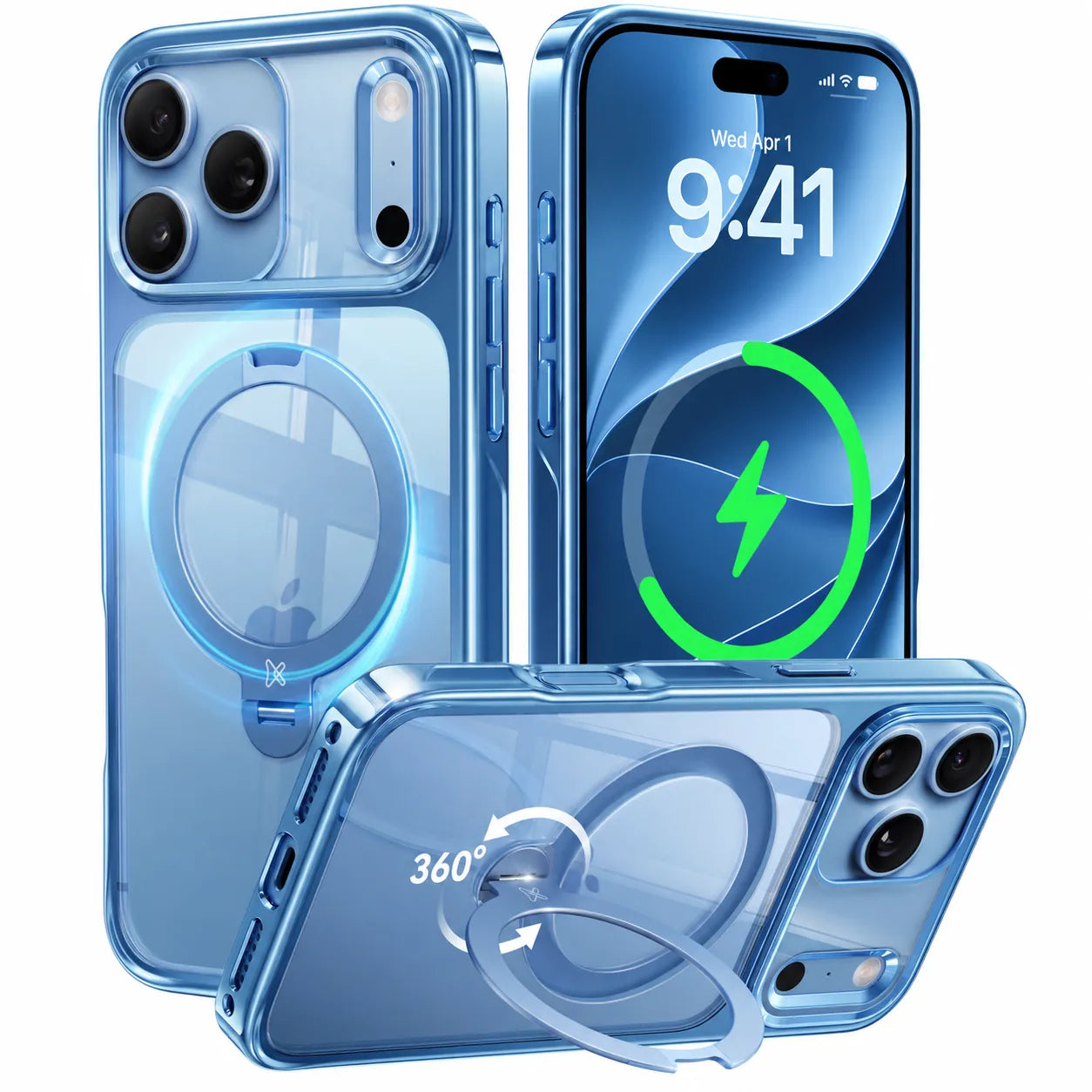 CASEKOO StandKOO Pro Halo Titanium Clear Case