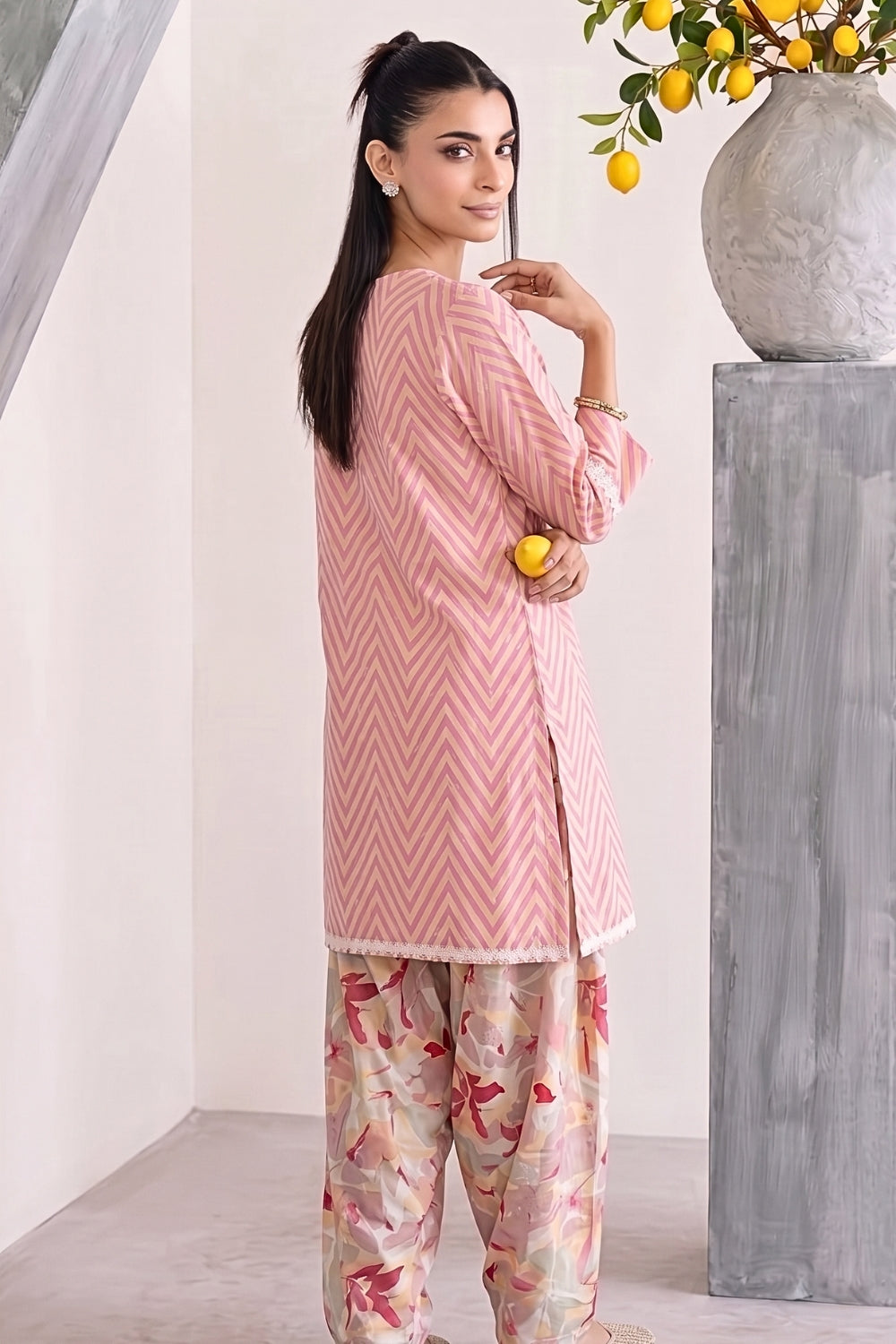Raspberry Pure Cotton Farshi Salwar Set
