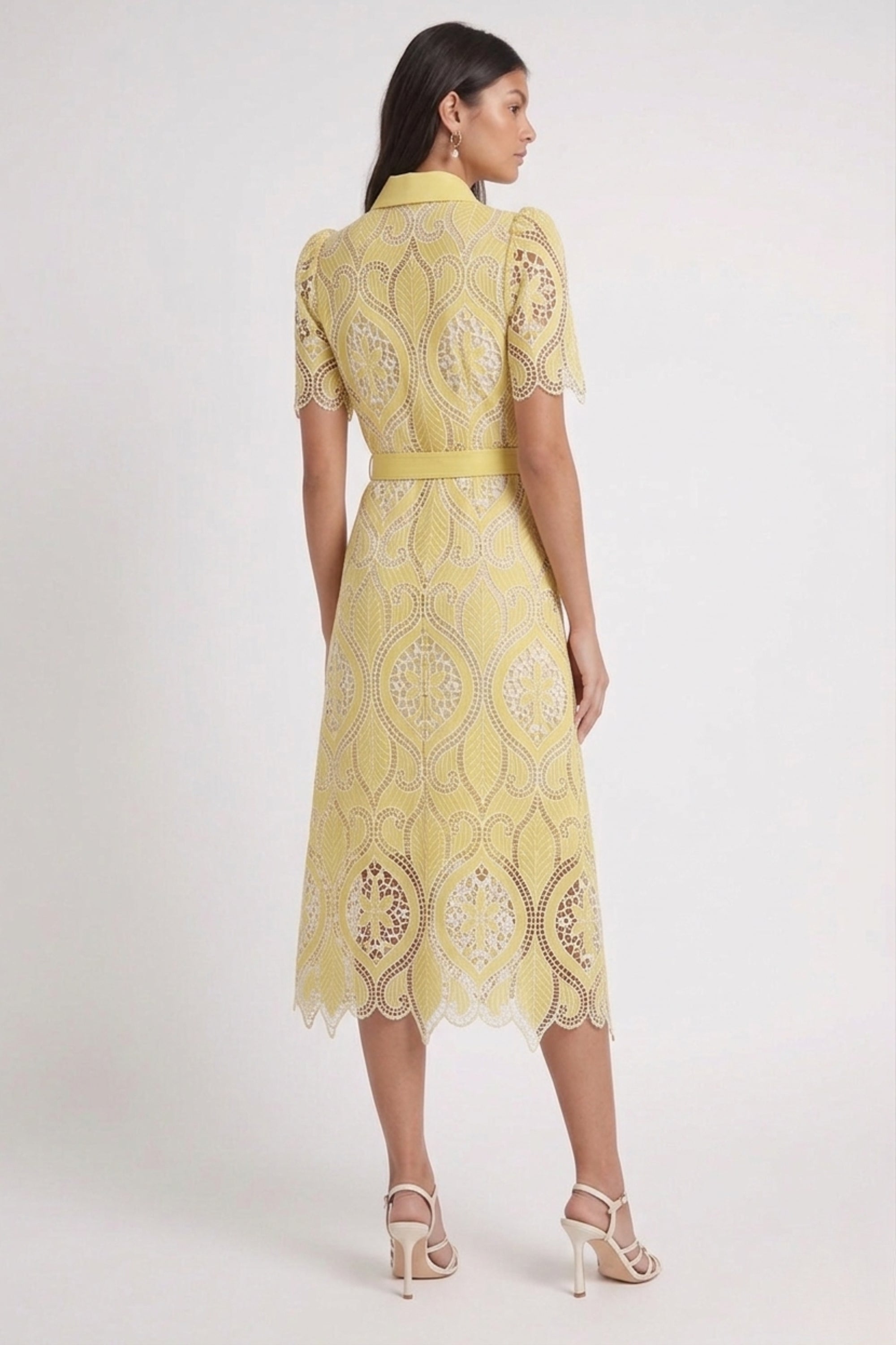 Mimosa Lace Shirt Dress