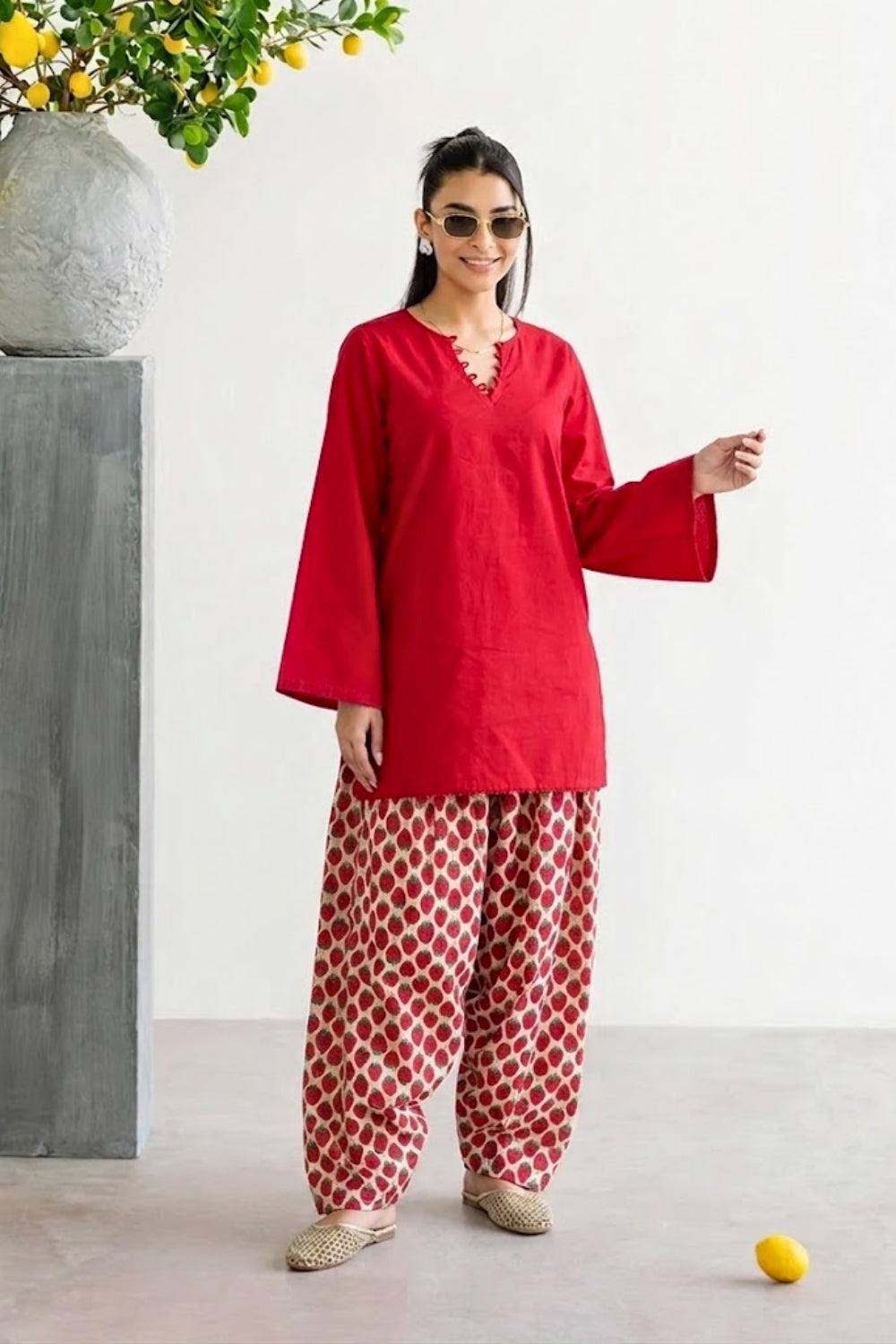Panna Cotta Pure Cotton Farshi Salwar Set