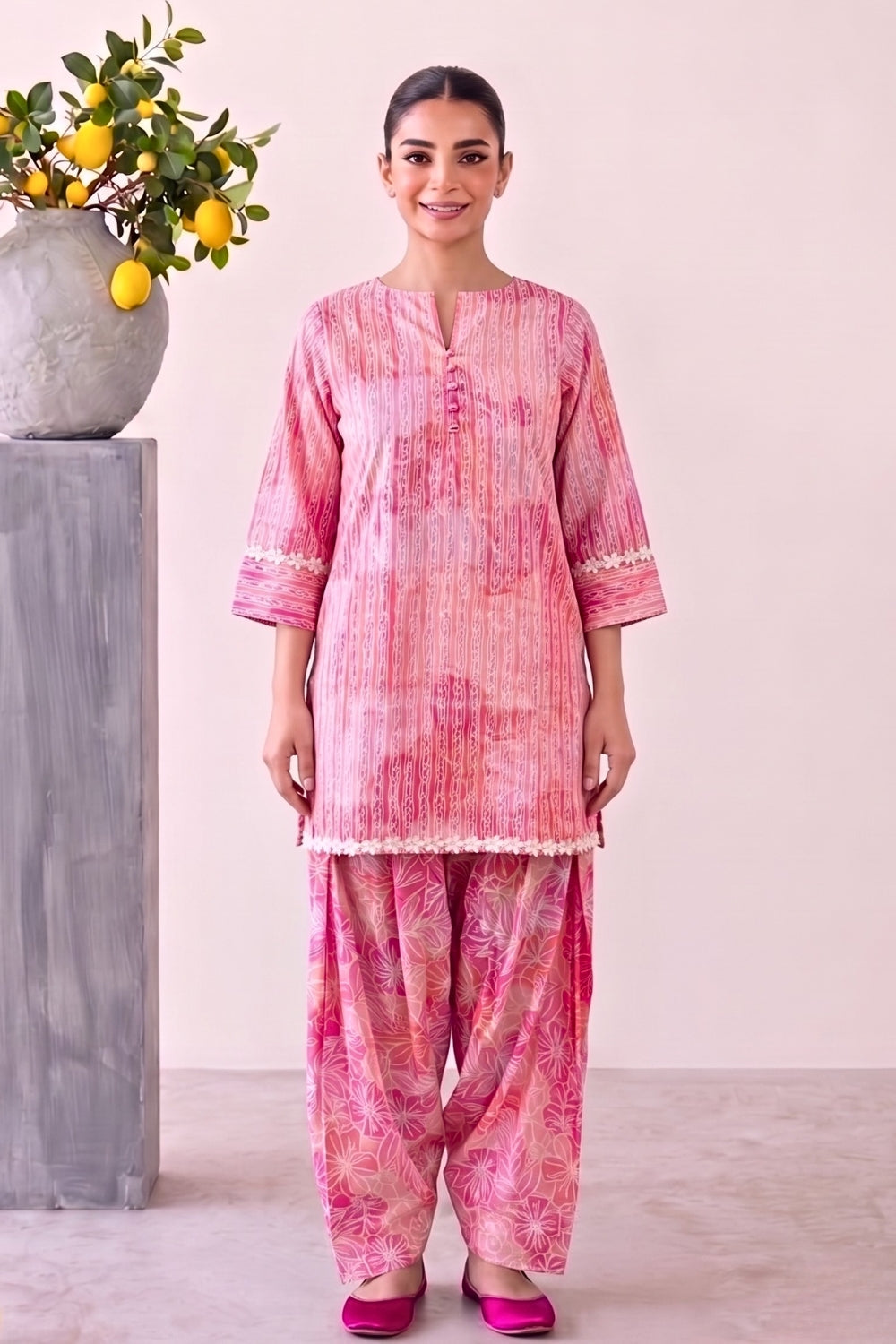 Macaron Pure Cotton Farshi Salwar Set
