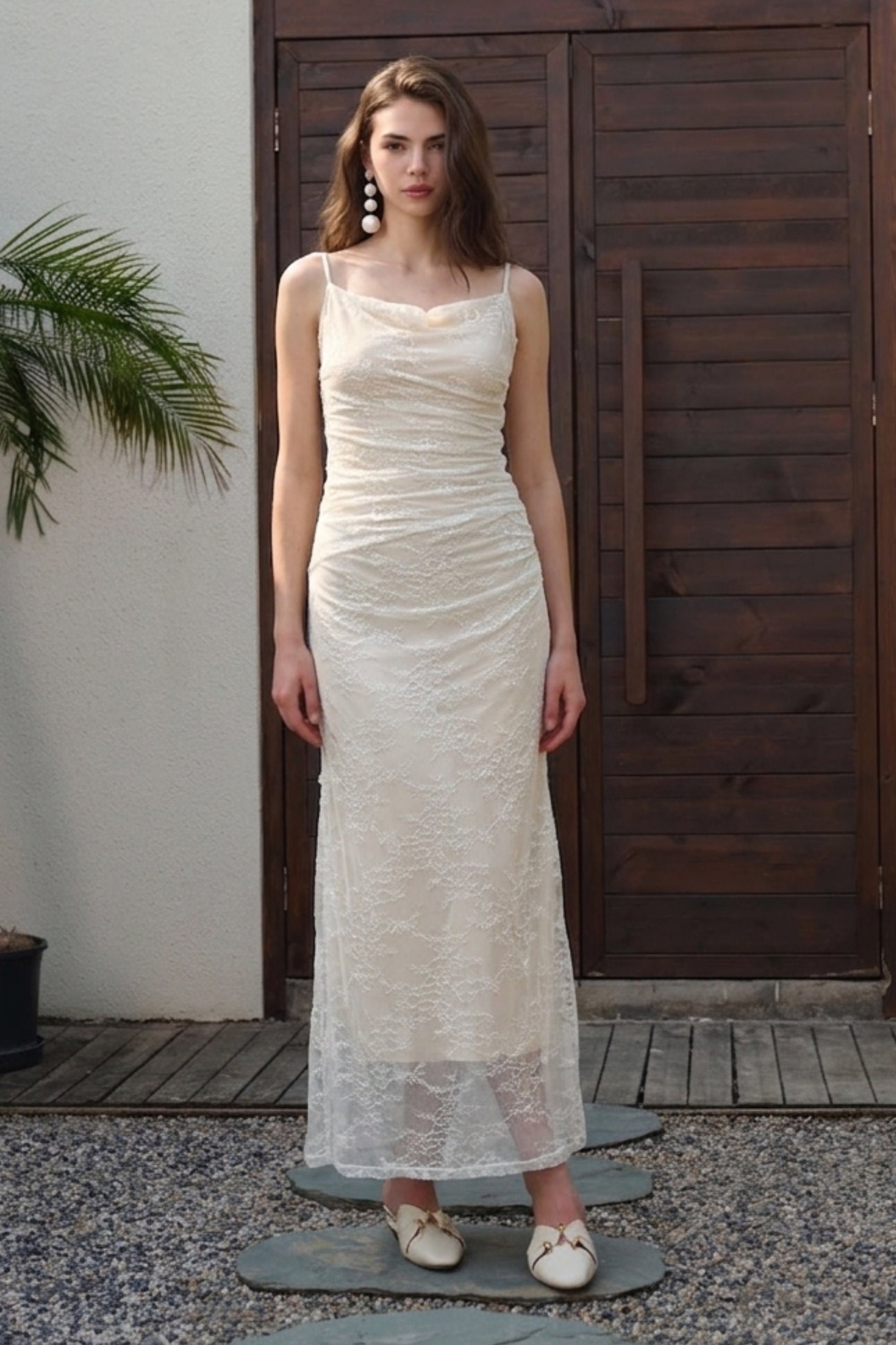 Ivory Sands Spaghetti Dress