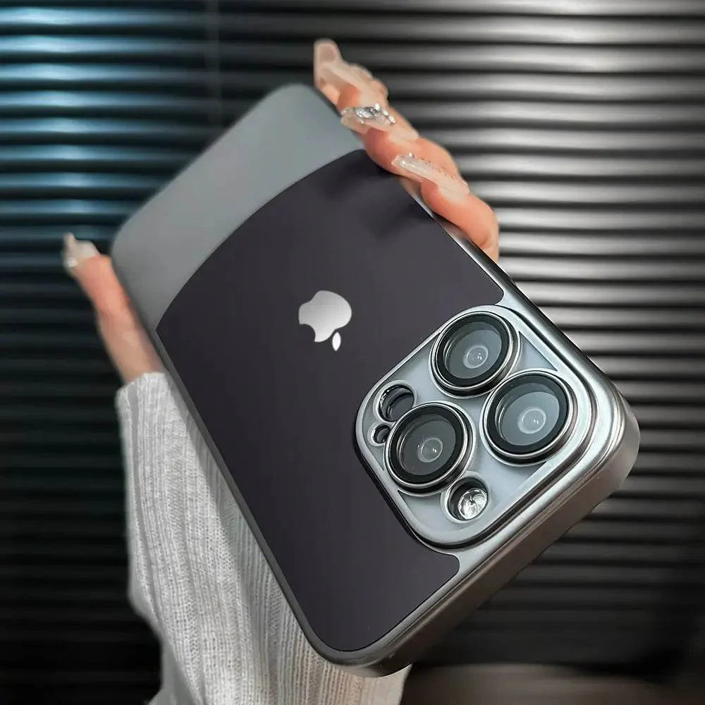 iPhone Series Premium Titanium Paint Dual Tone Case