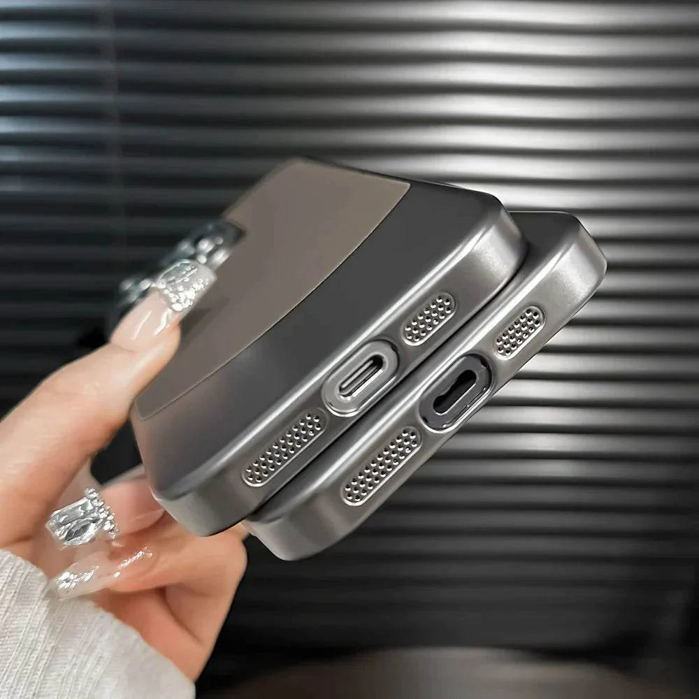 iPhone Series Premium Titanium Paint Dual Tone Case