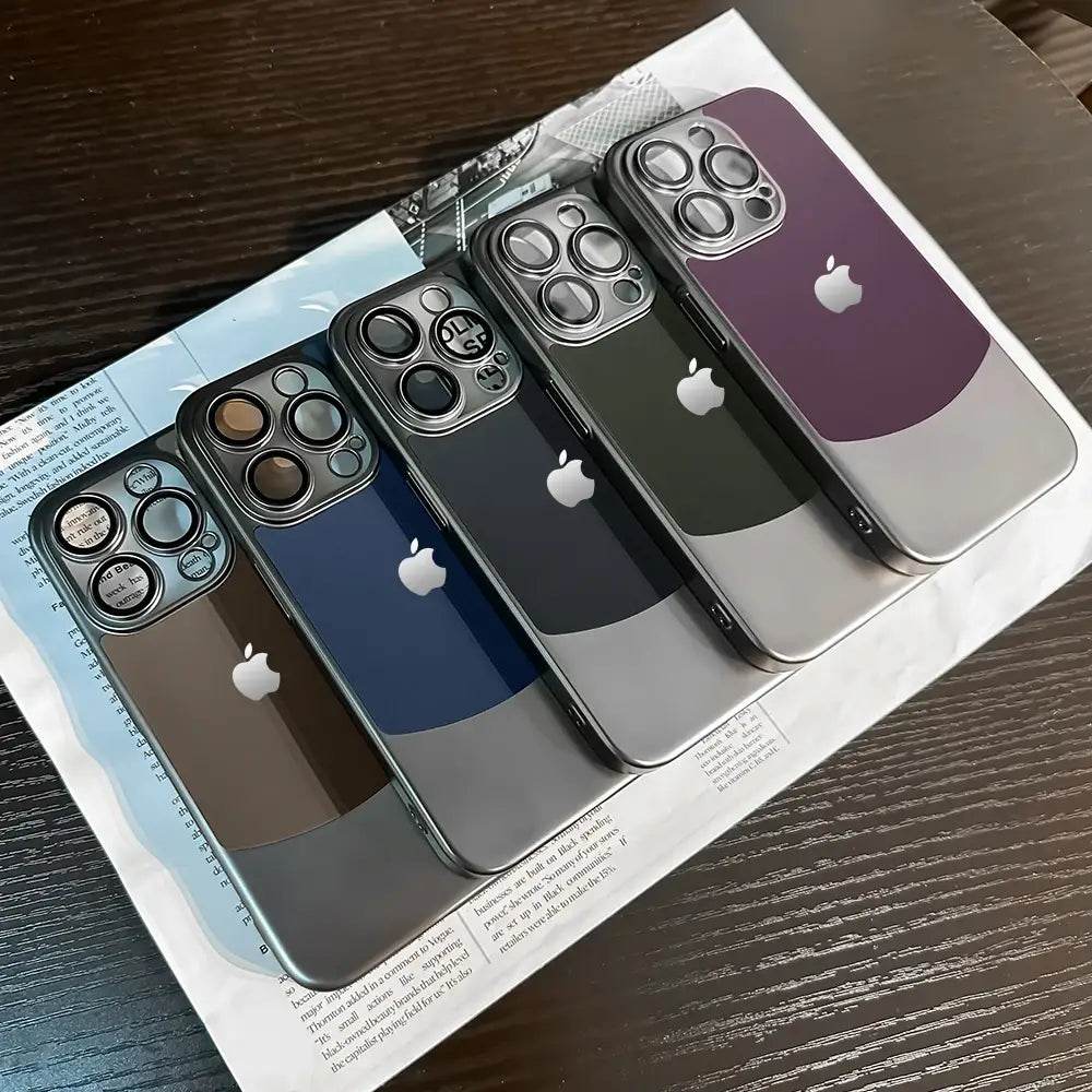 iPhone Series Premium Titanium Paint Dual Tone Case