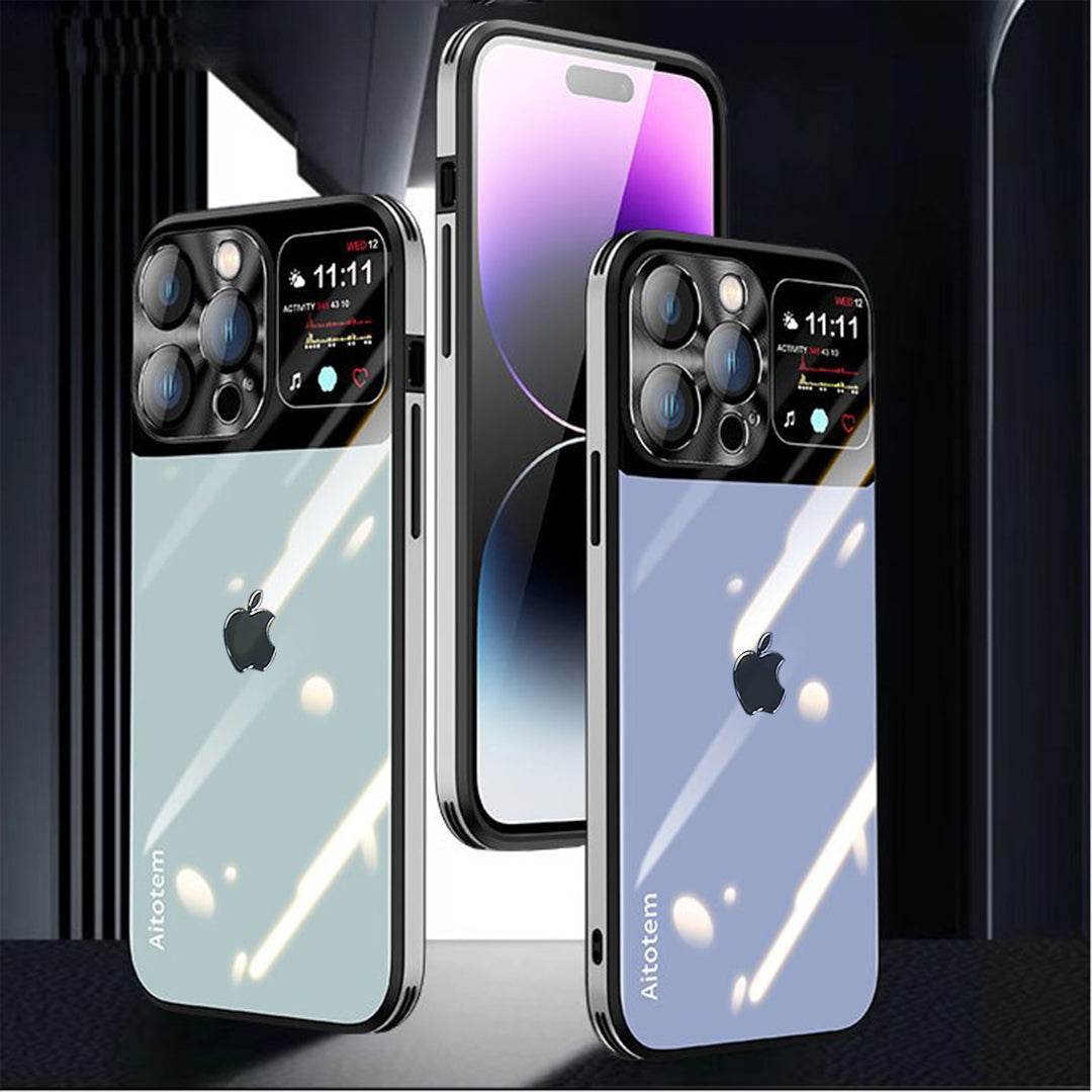 Sleek Glossy Armor Window Glass Case - iPhone