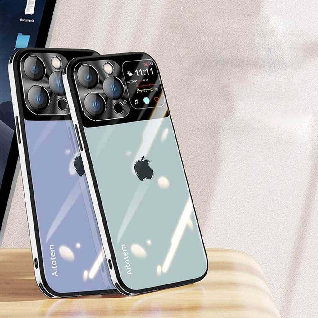 Sleek Glossy Armor Window Glass Case - iPhone