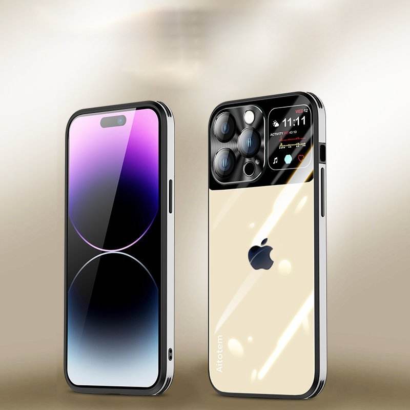 Sleek Glossy Armor Window Glass Case - iPhone