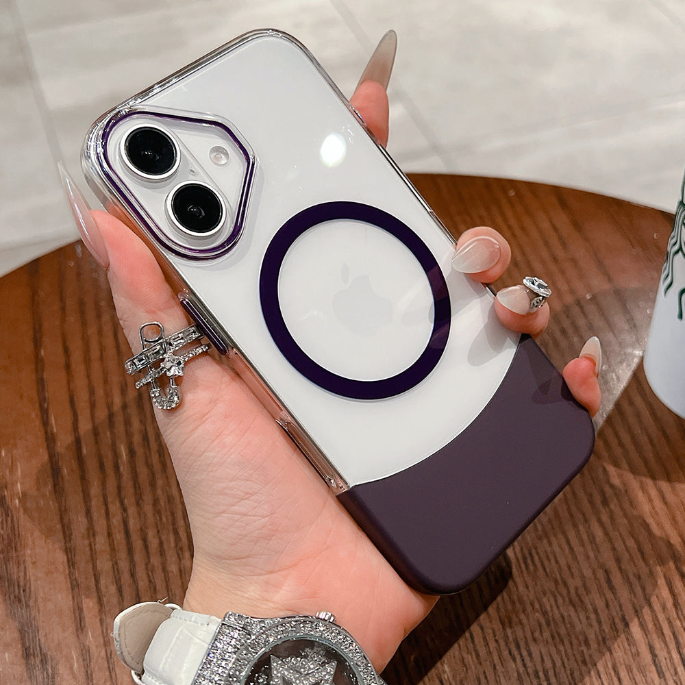 Magnetic Splicing Contrast Transparent Case - iPhone