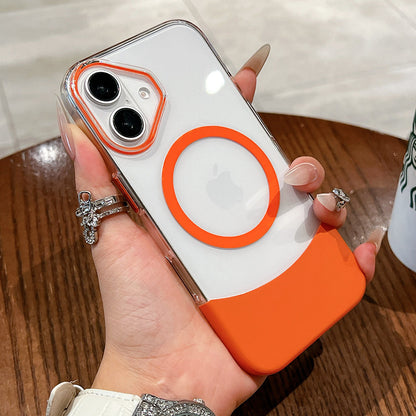 Magnetic Splicing Contrast Transparent Case - iPhone