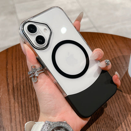 Magnetic Splicing Contrast Transparent Case - iPhone