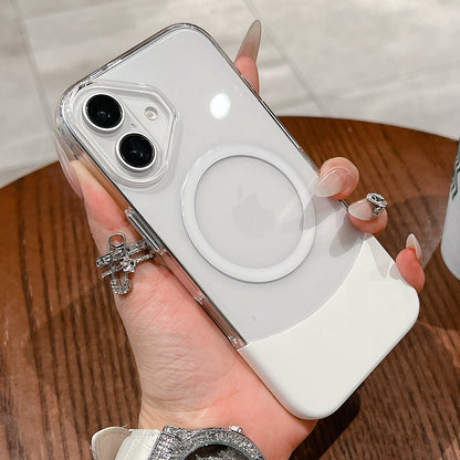 Magnetic Splicing Contrast Transparent Case - iPhone