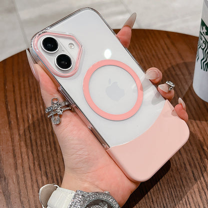 Magnetic Splicing Contrast Transparent Case - iPhone