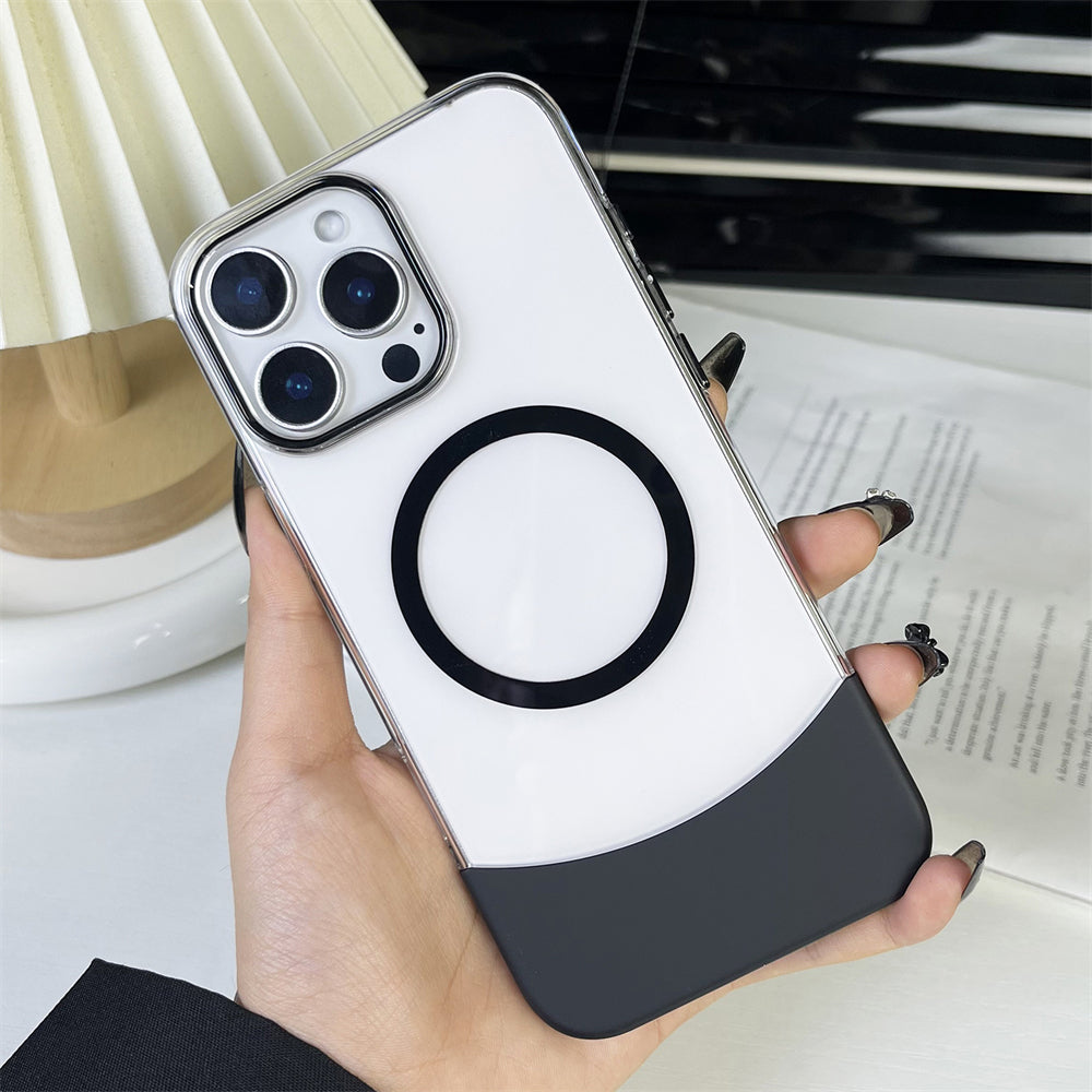 Magnetic Splicing Contrast Transparent Case - iPhone