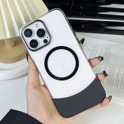 Magnetic Splicing Contrast Transparent Case - iPhone