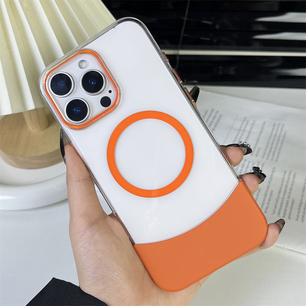 Magnetic Splicing Contrast Transparent Case - iPhone