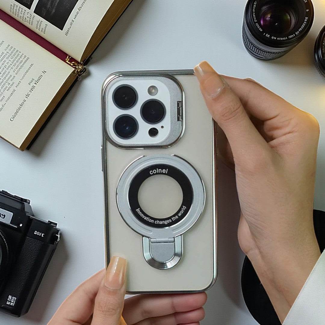 Crystal Ring Grip Lens Bracket Case - iPhone