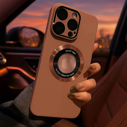 Matte Lens Film Shockproof Magsafe Case - iPhone