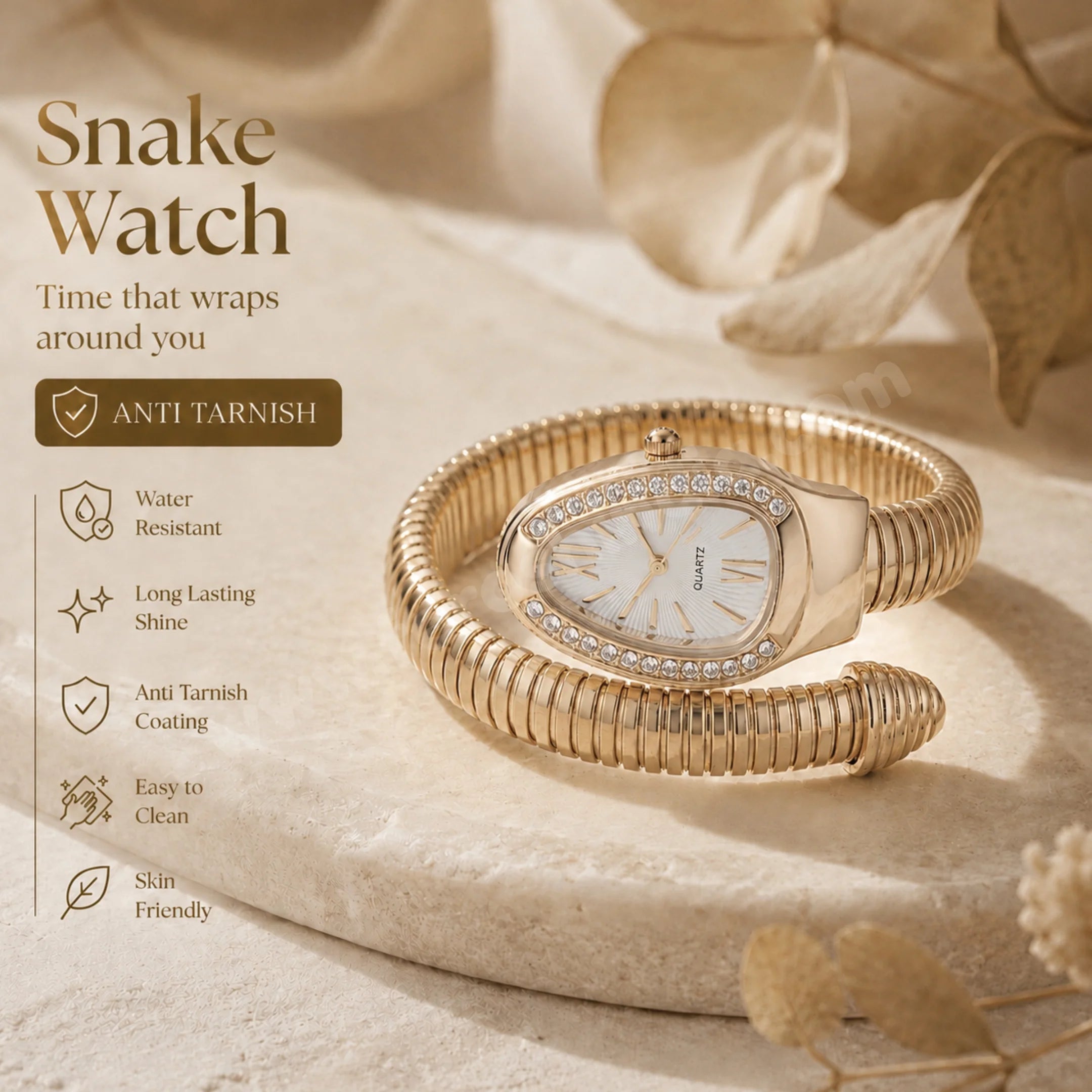 Basic White Snake Watch