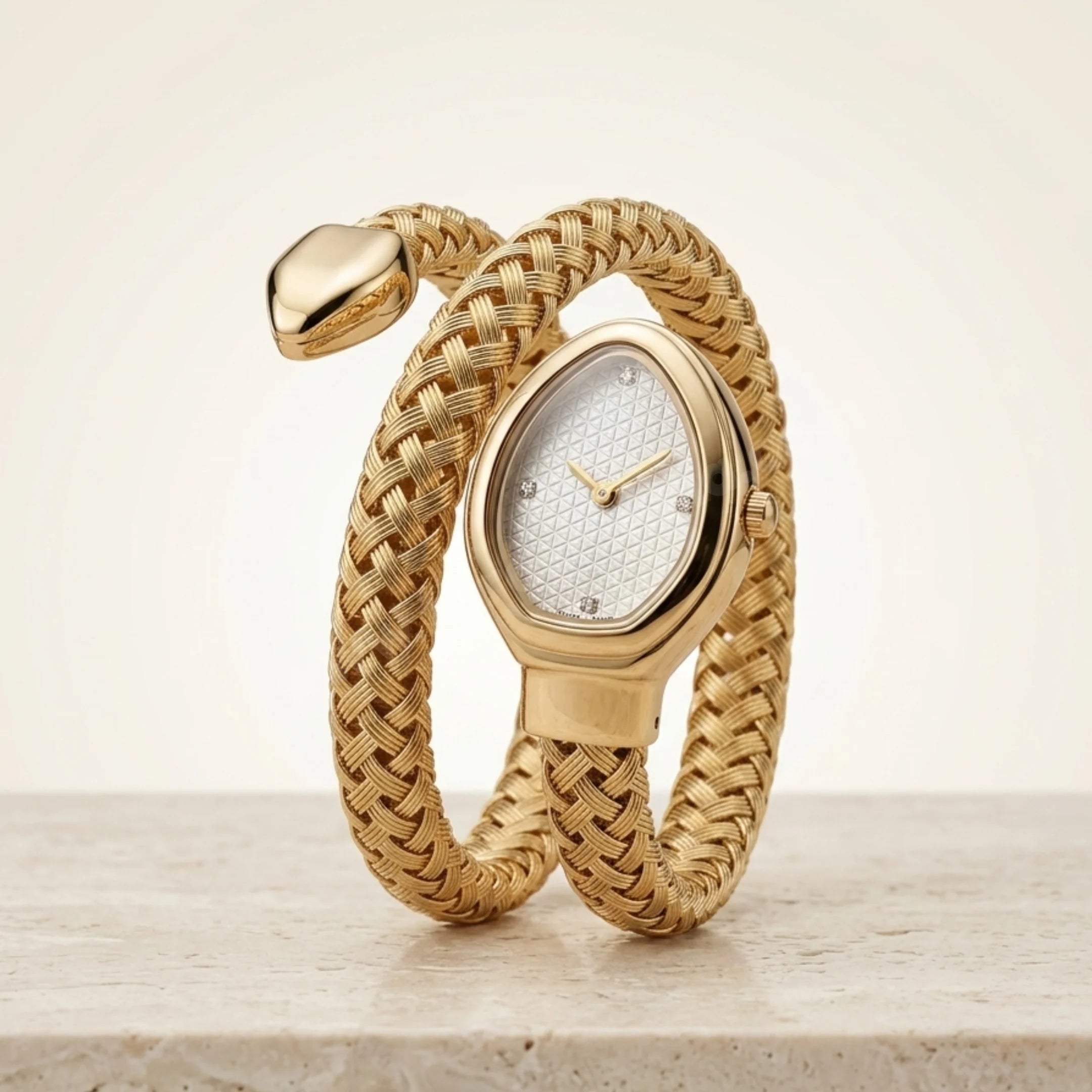 White Designer Serpent Watch