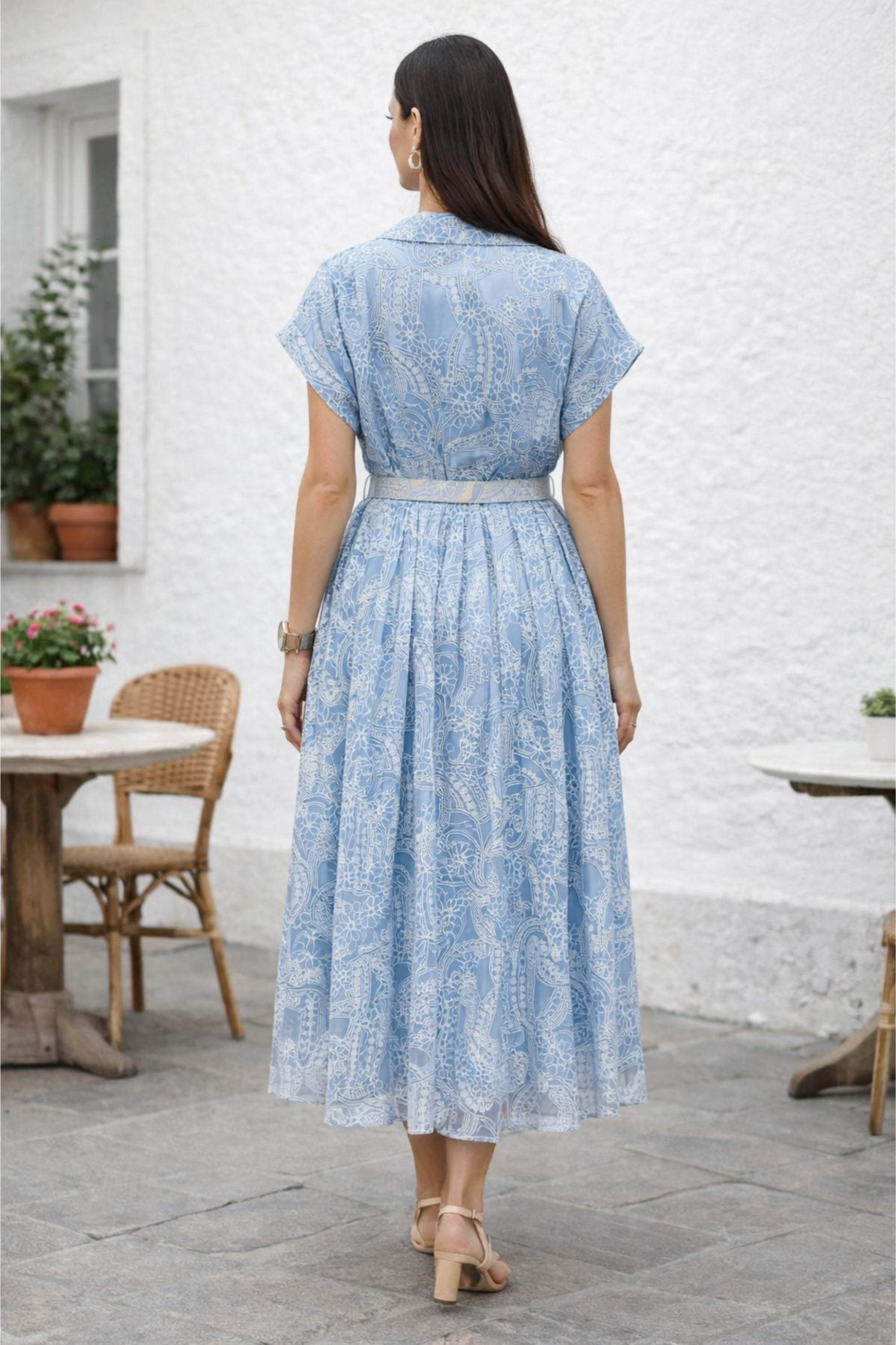 Cornflower Blue Floral Dress