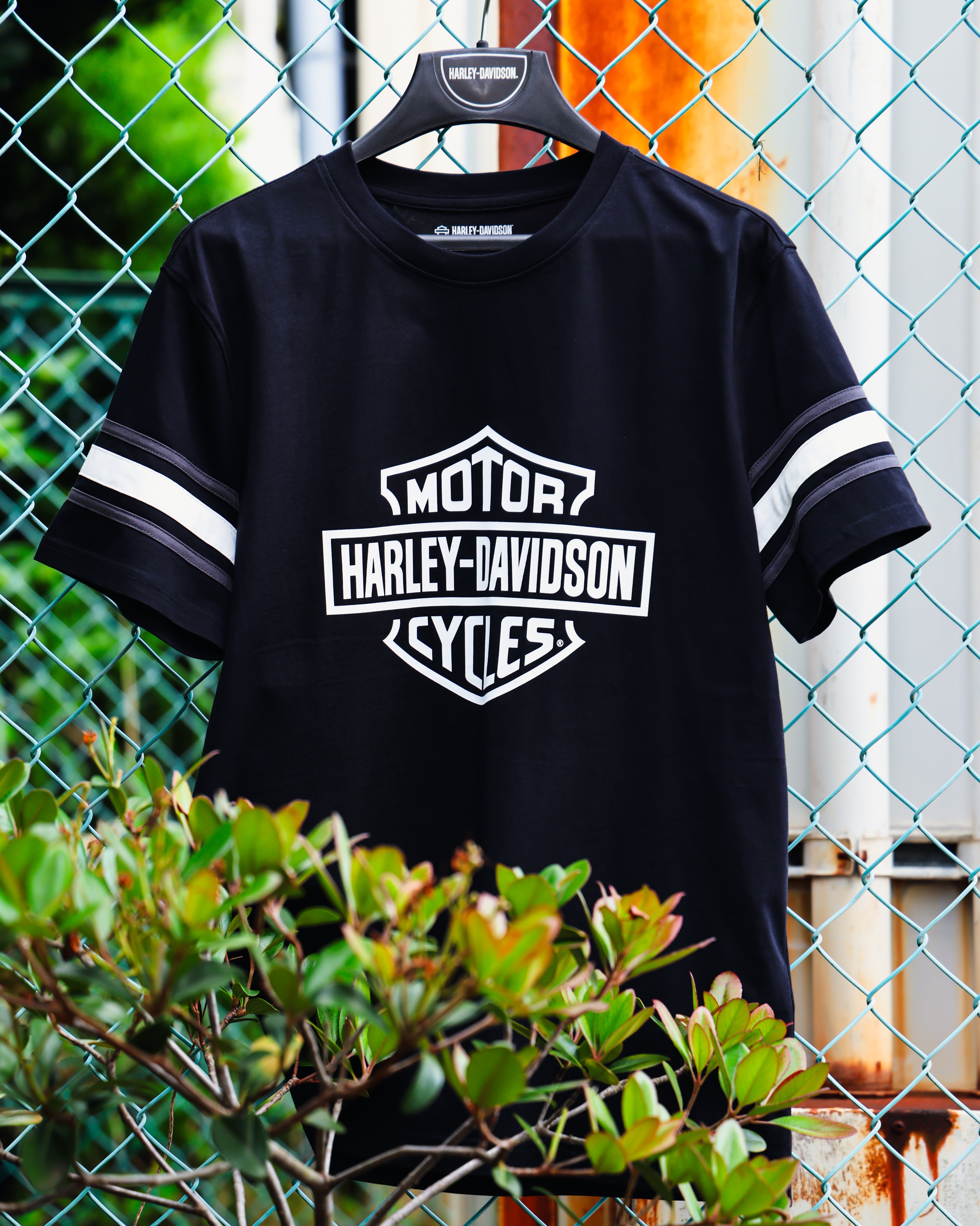 Harley-Davidson® Essential Sleeve Stripe '03 Tee Black【96155-26VM】