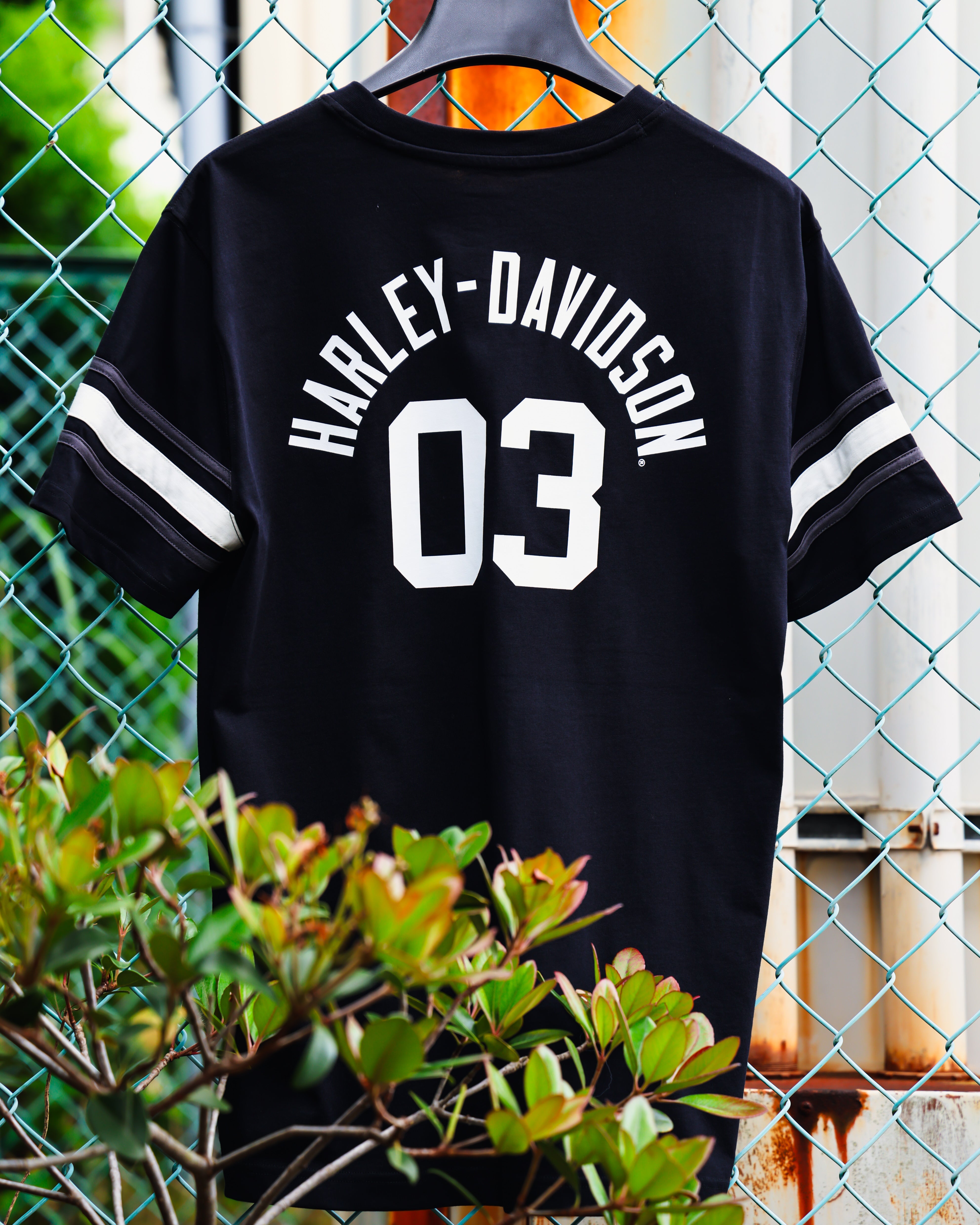 Harley-Davidson® Essential Sleeve Stripe '03 Tee Black【96155-26VM】