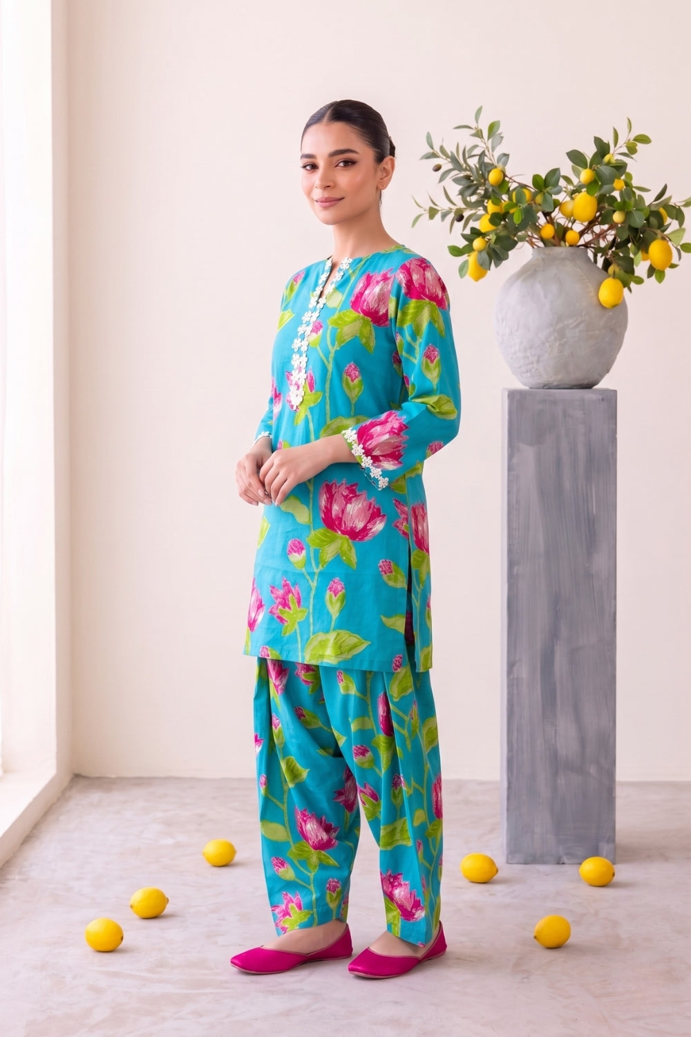Mimosa Pure Cotton Farshi Salwar Set