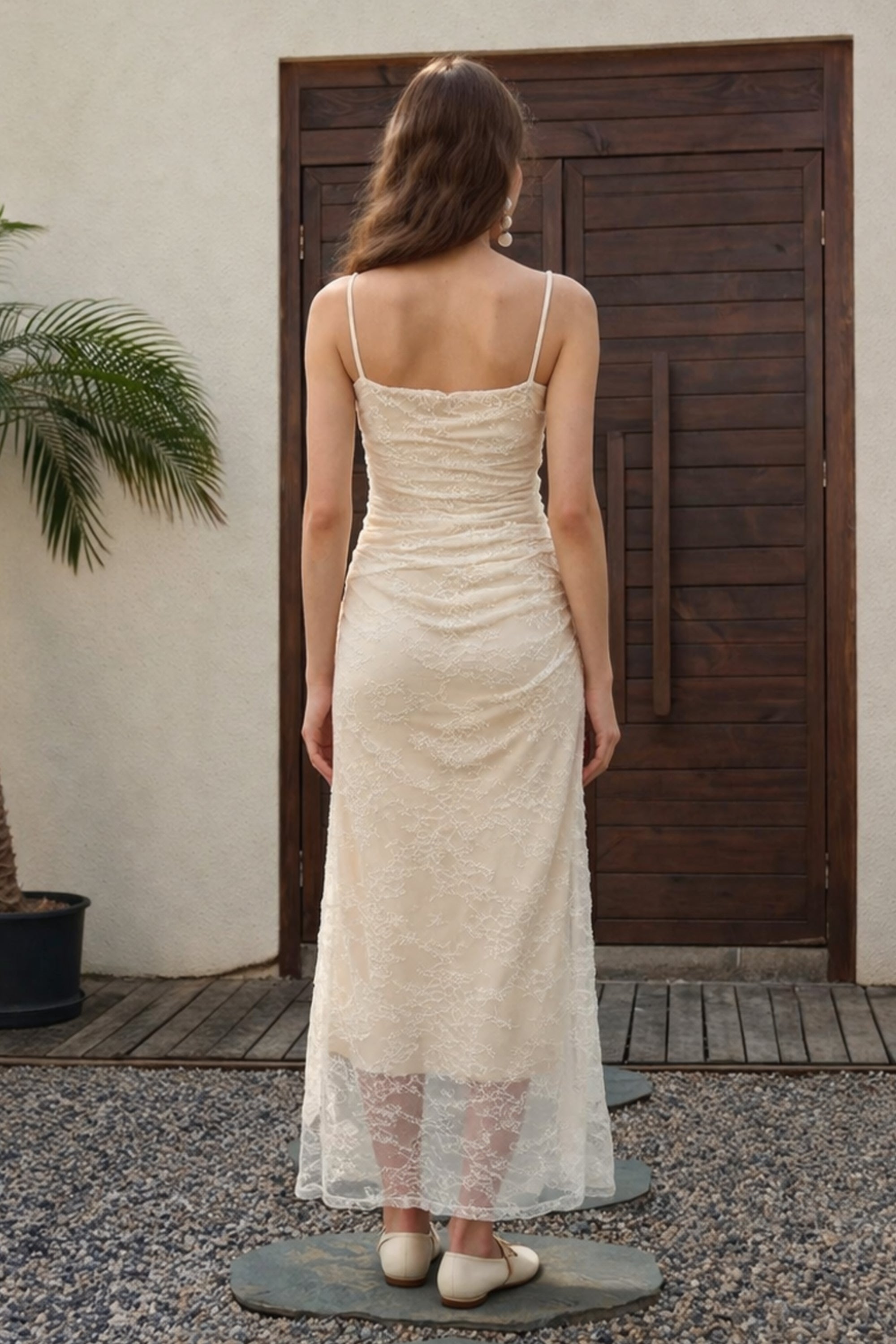 Ivory Sands Spaghetti Dress
