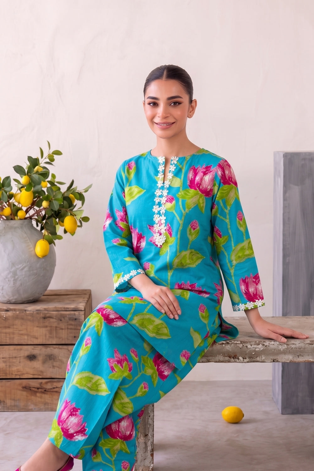 Mimosa Pure Cotton Farshi Salwar Set