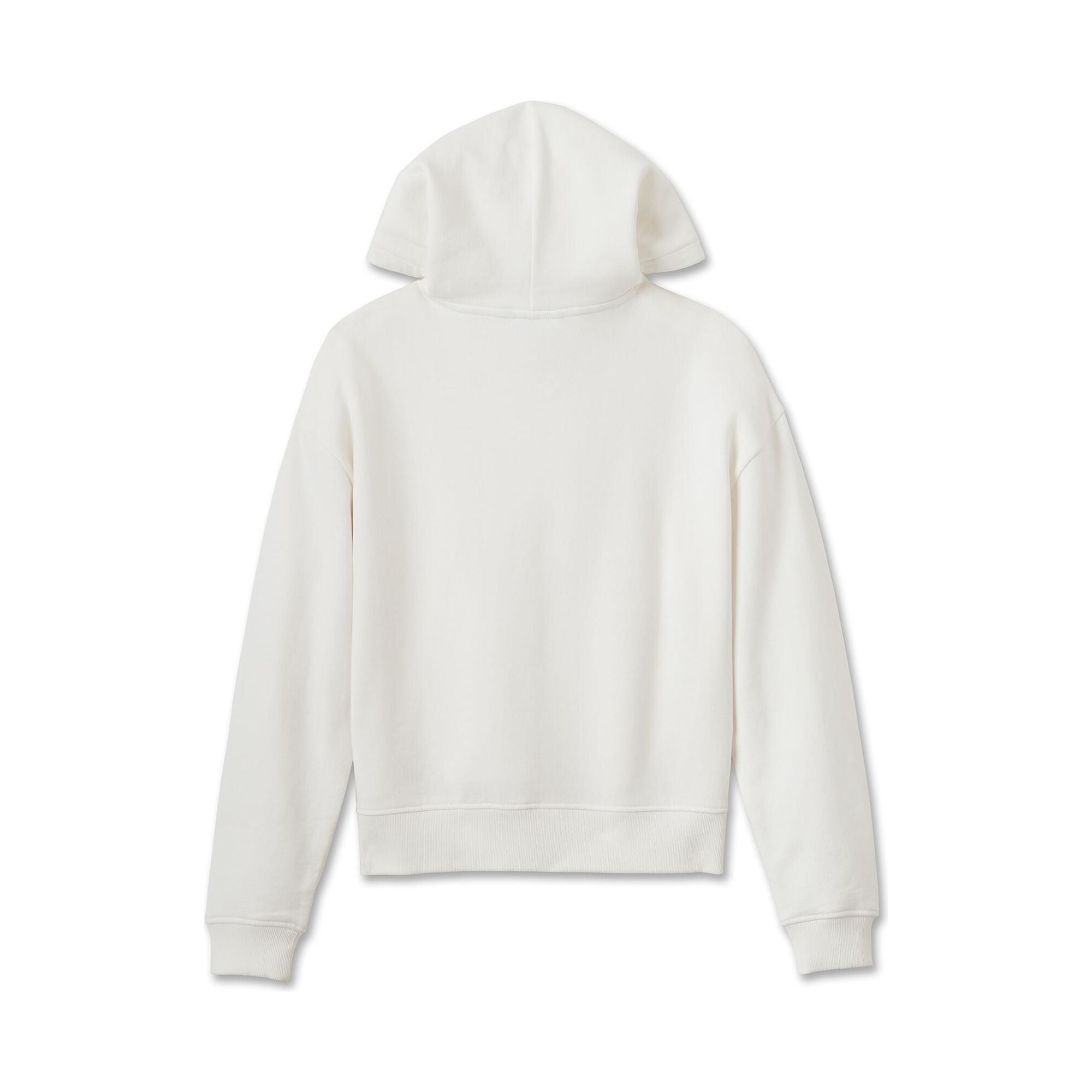 Relaxed Fit Bar & Shield Hoodie – Cloud Dancer