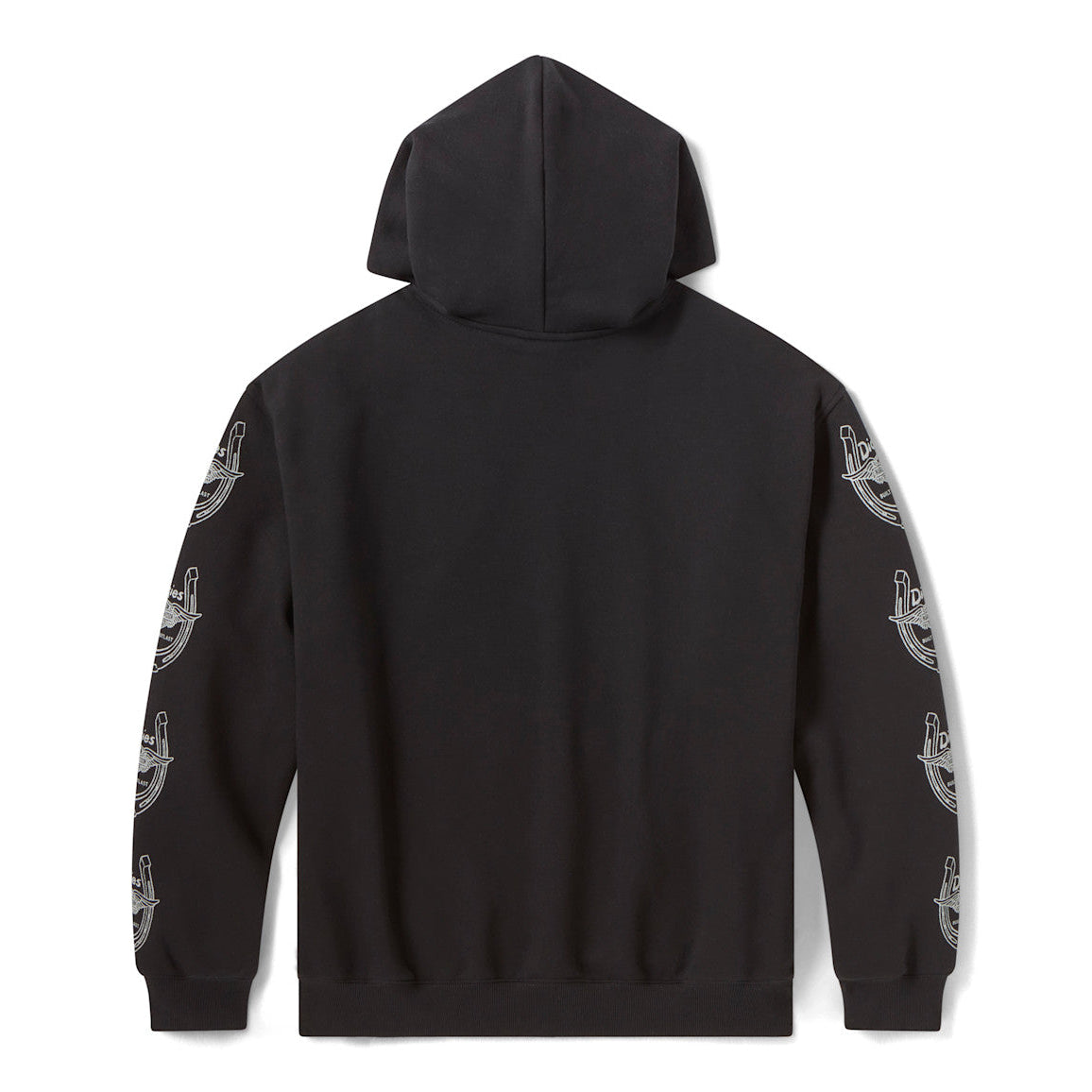 Oversized Winged Horseshoe Hoodie – Black