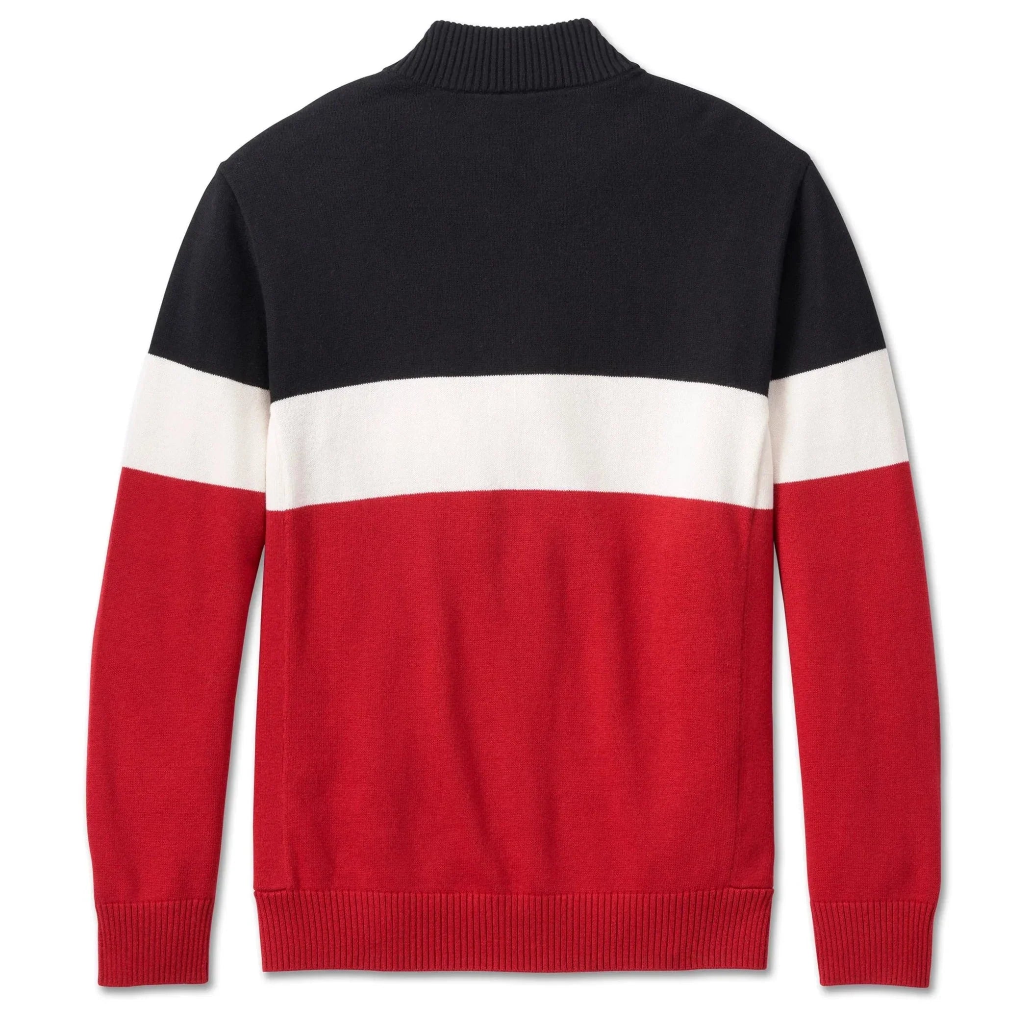 Men’s Colorblock 1/4 Zip Sweater – Red