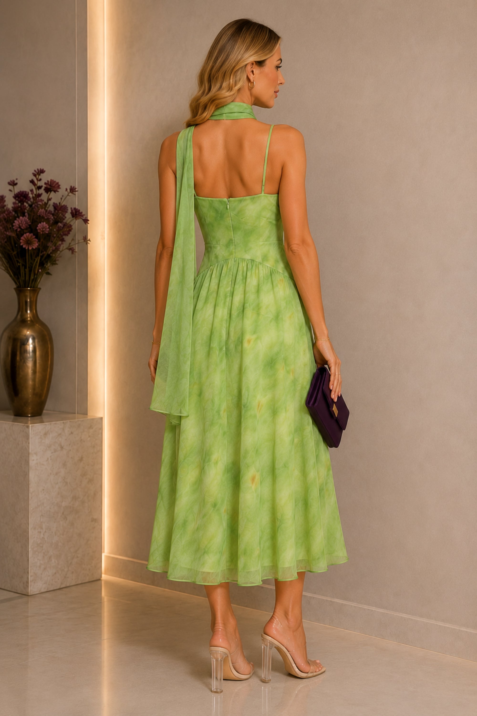 Willow Mist Scarf Dress