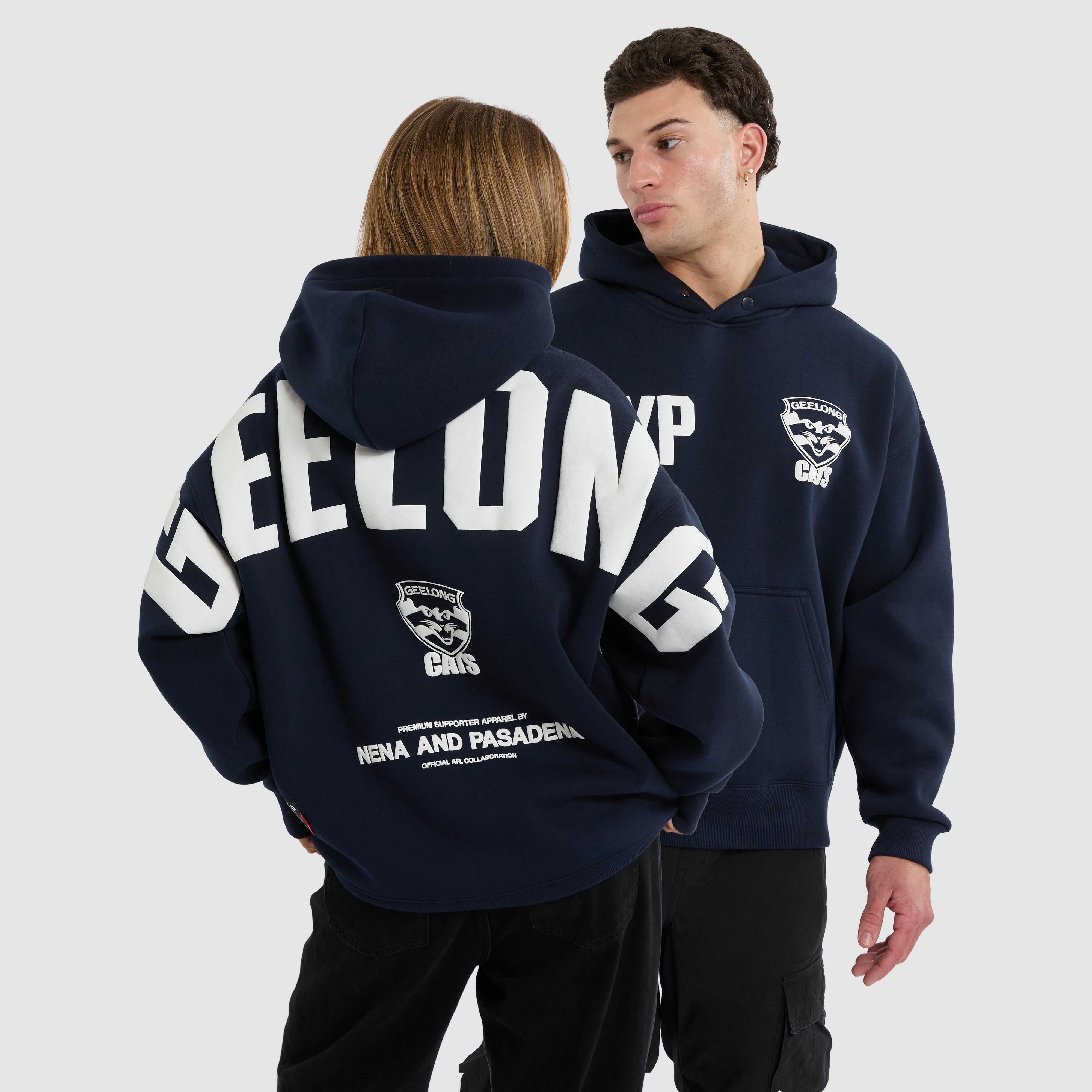 Geelong Cats AFL Top Tier Hoodie Navy