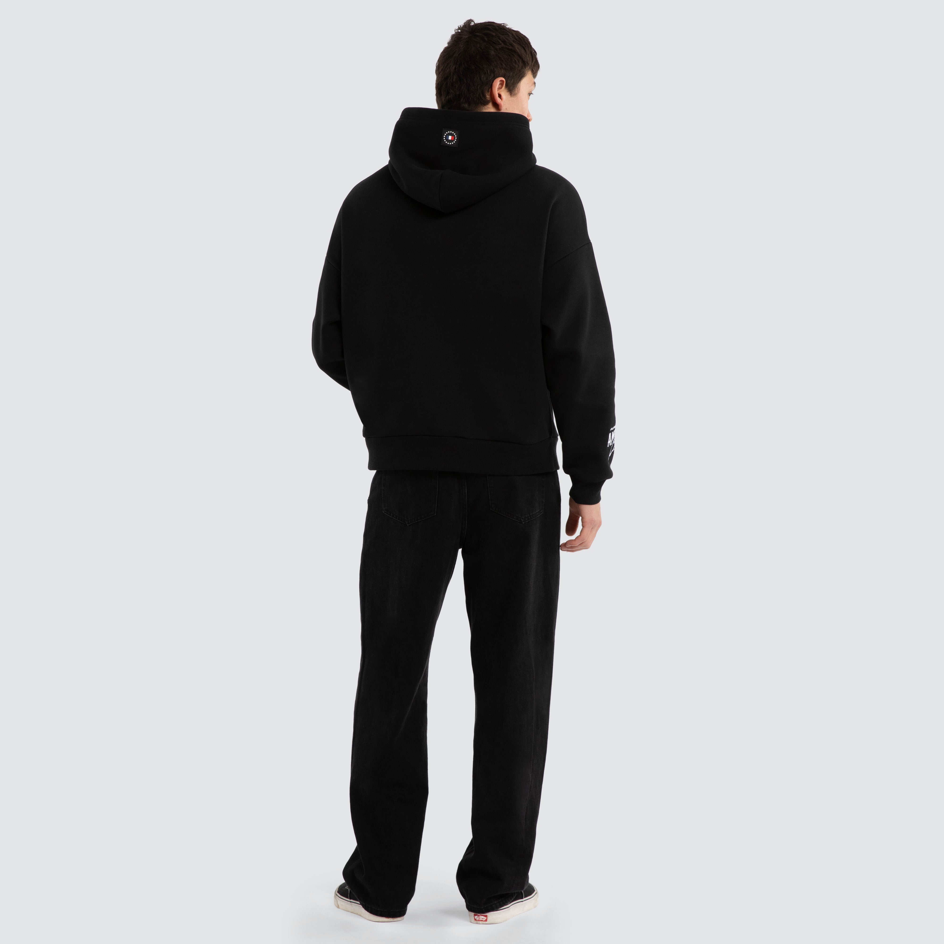 Legend Relaxed Hoodie Jet Black/White