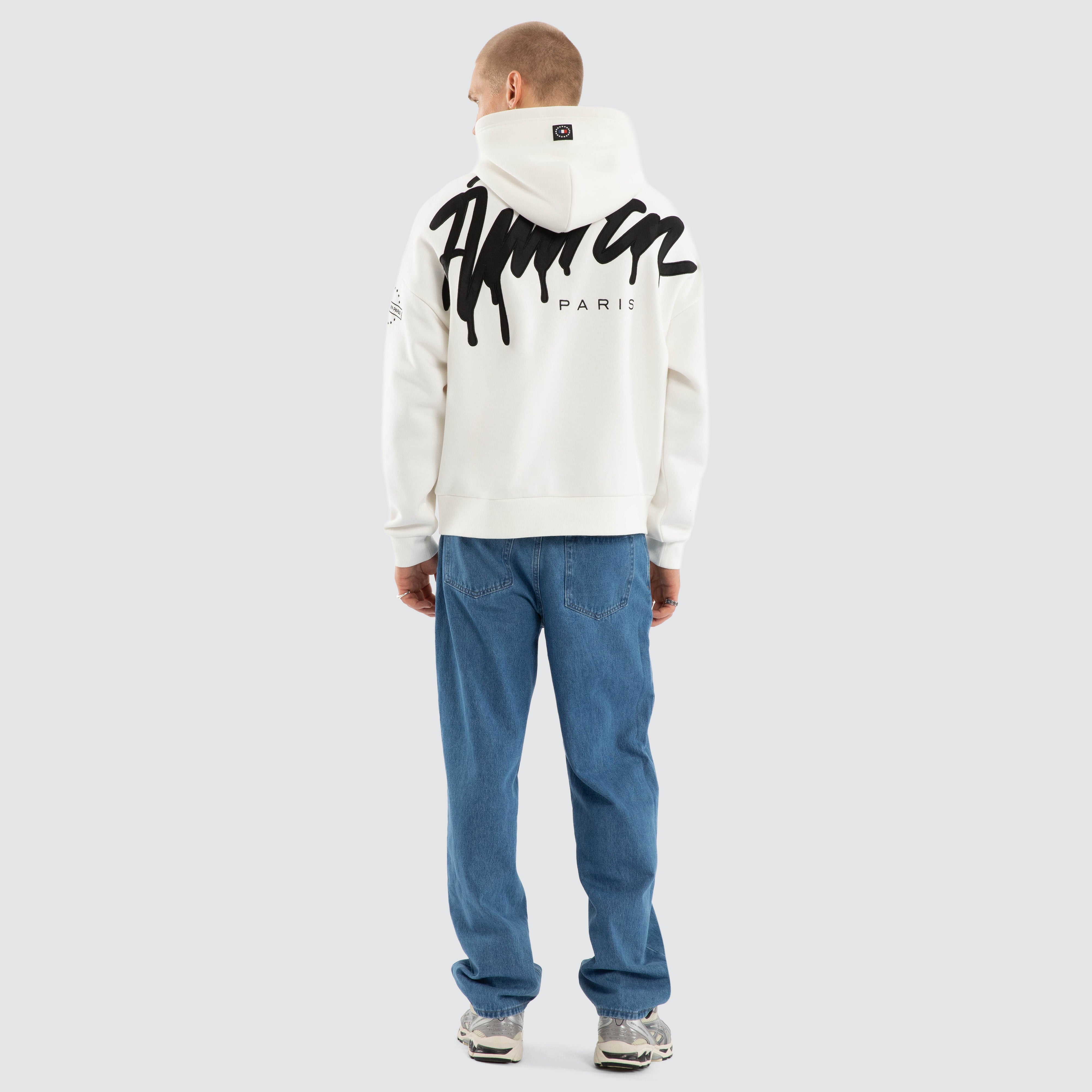 Idol Relaxed Drop Shoulder Hoodie Natural White