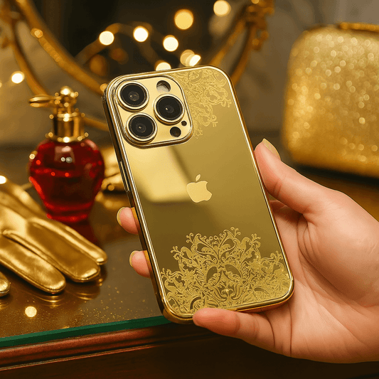 Refined Gold Luxurious Logo Case - iPhone