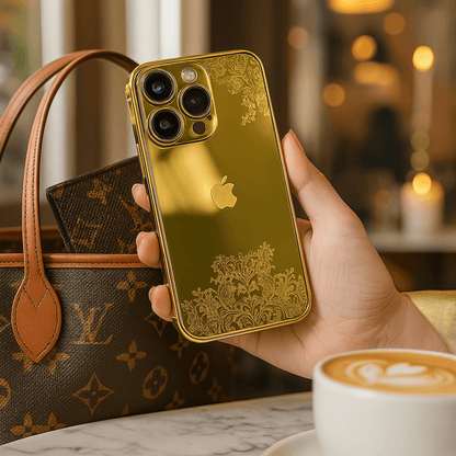 Refined Gold Luxurious Logo Case - iPhone