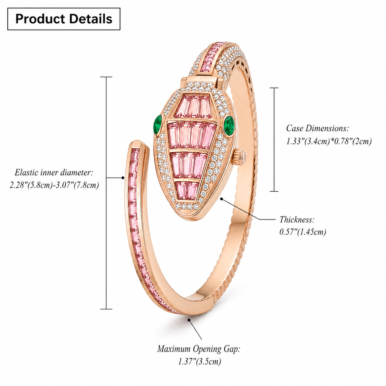 Rosé Serpentyne Crystal