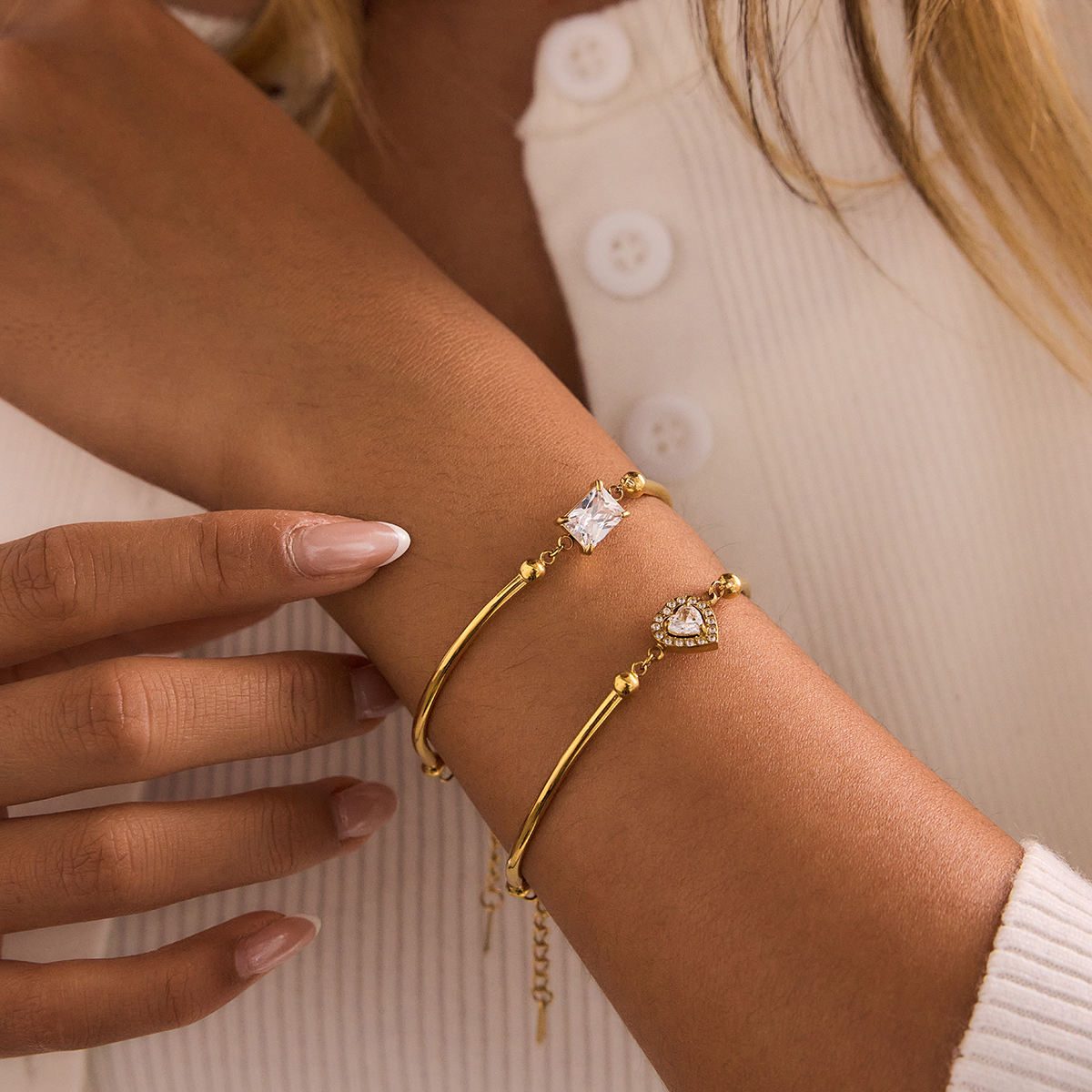 Love & Light Stack of 2 bracelets