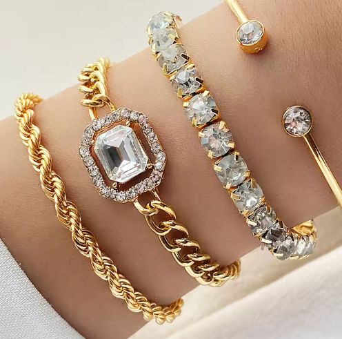 Crystal Harmony Stack of bracelets